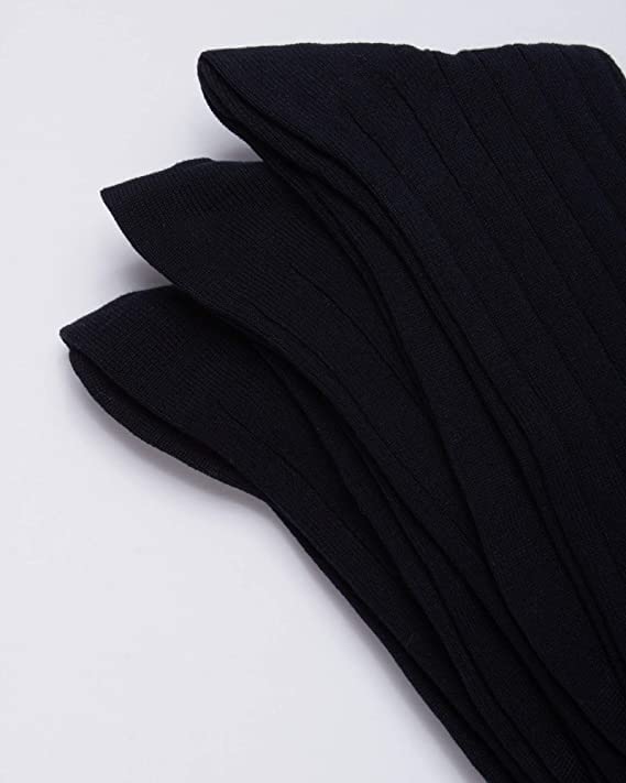 Calvin Klein Men's Dress Socks 6-Pack - Soft Cotton Blend Crew Socks for Business & Formal Wear - Comfortable Pull-On Socks for Men Size 7-12 - Perfect for Office, Wedding & Special Occasions