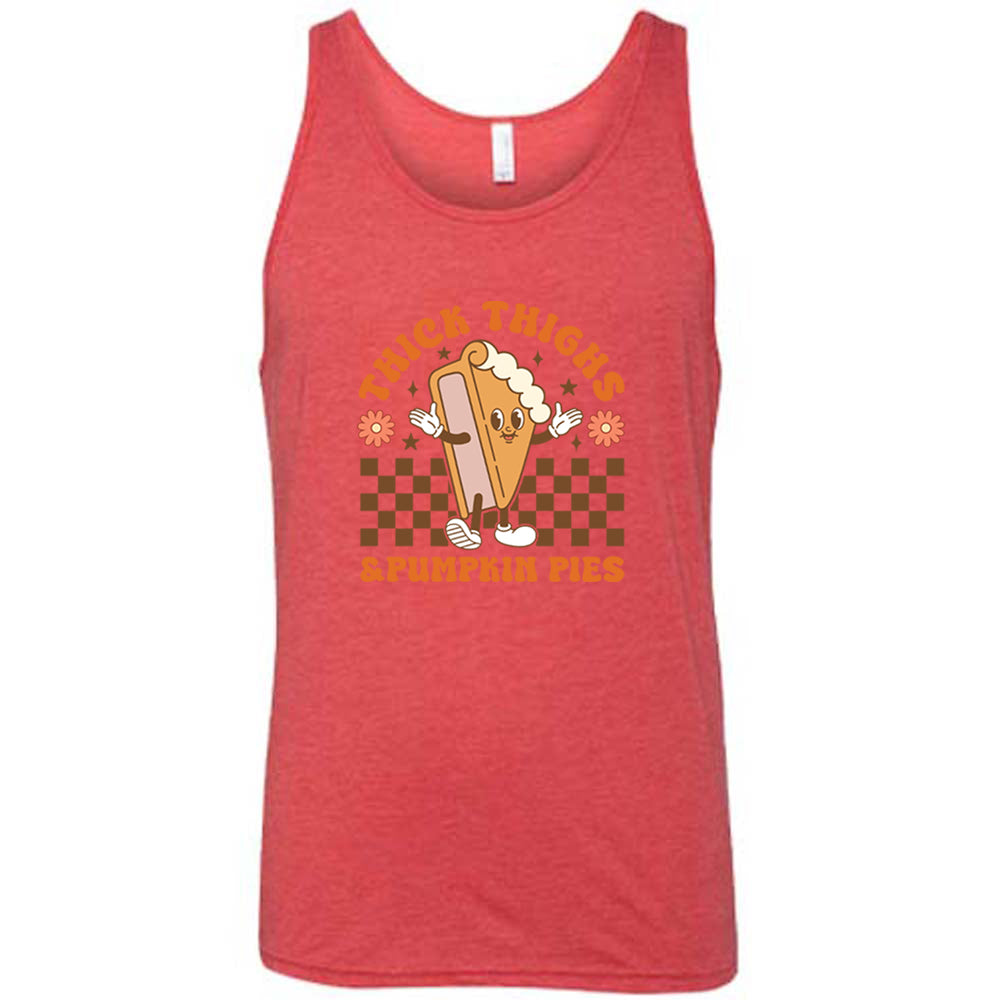 Thick Thighs & Pumpkin Pies Unisex T-Shirt - Funny Fall Graphic Tee for Women & Men - Perfect for Thanksgiving, Autumn Outfits and Seasonal Parties