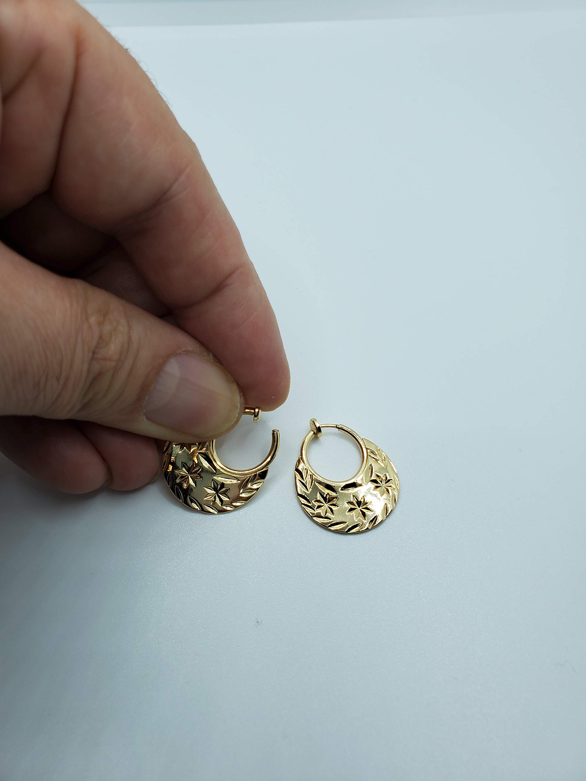 24k Gold Filled Clip On Hoop Earrings - Real Silver Non-Piercing Earrings for Sensitive Ears | Hypoallergenic Fashion Jewelry Gift for Women | Perfect for Weddings, Parties & Everyday Wear