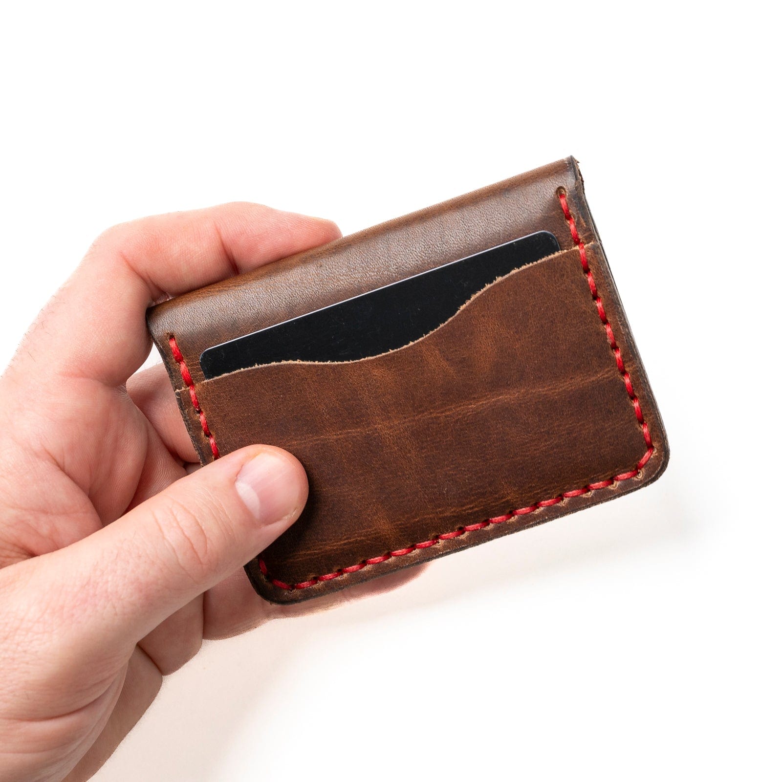 Genuine Leather 5 Card Holder Wallet - Slim RFID Blocking Minimalist Wallet for Men & Women - Perfect for Everyday Use, Travel, and Business