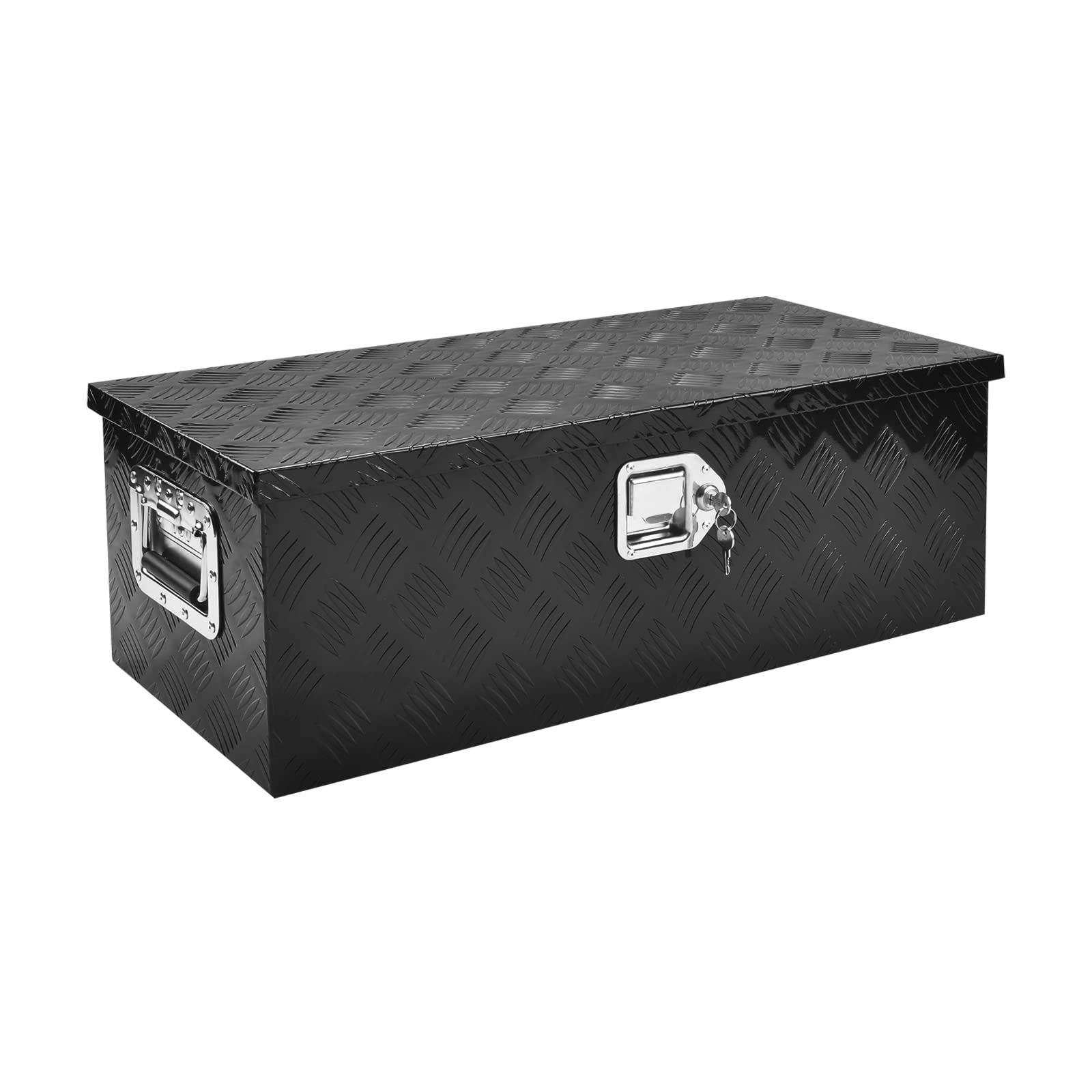 30 Inch Aluminum Truck Tool Box with Side Handle & Lock - Heavy Duty Tool Storage Box for Pickup, Trailer, RV - 30