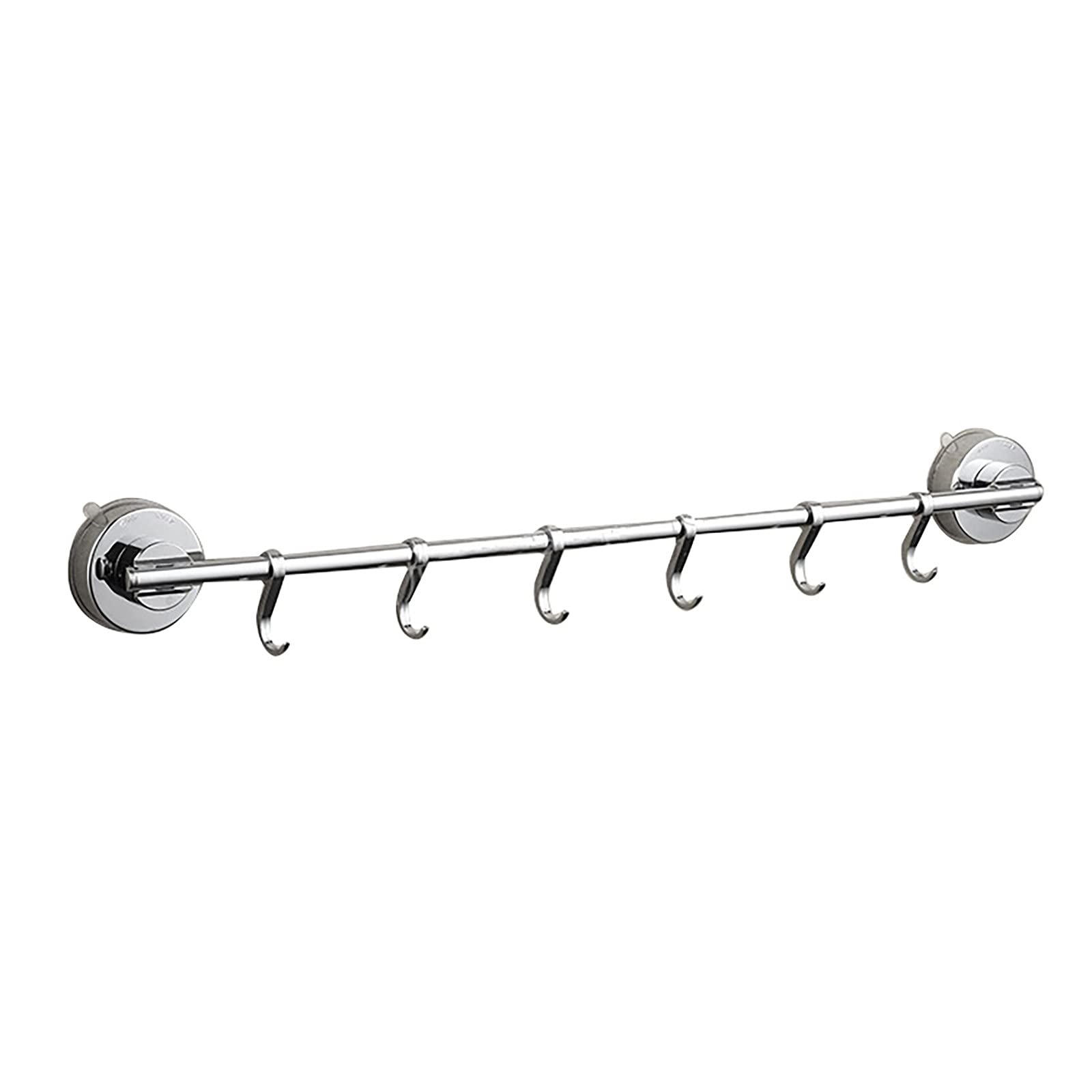 40cm Stainless Steel Wall-Mounted Towel Holder for Kitchen & Bathroom, Suction Cup Rack, Space-Saving Organizer for Utensils and Cups