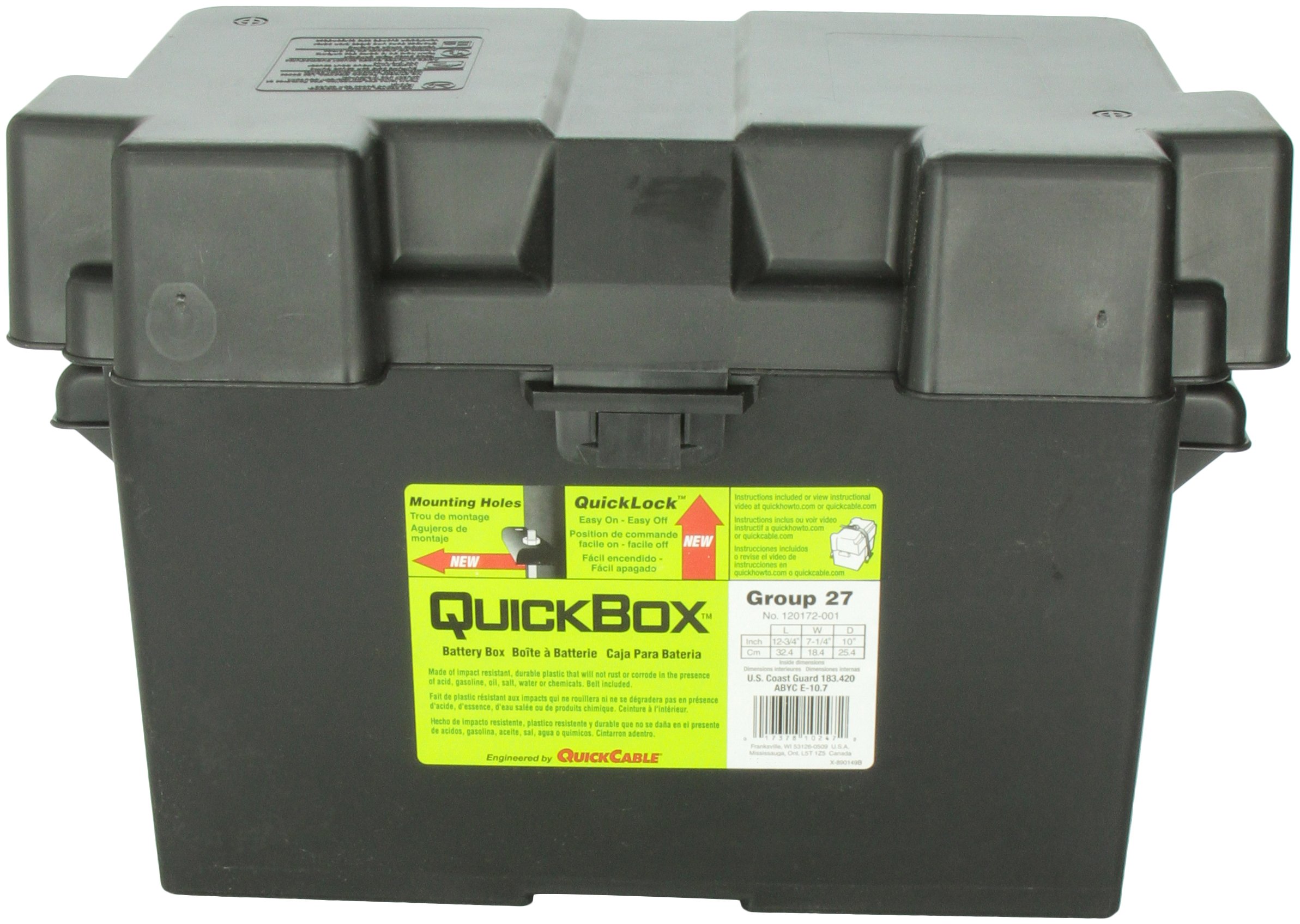 Group 27 Battery Box - Durable Storage for Marine & RV Use