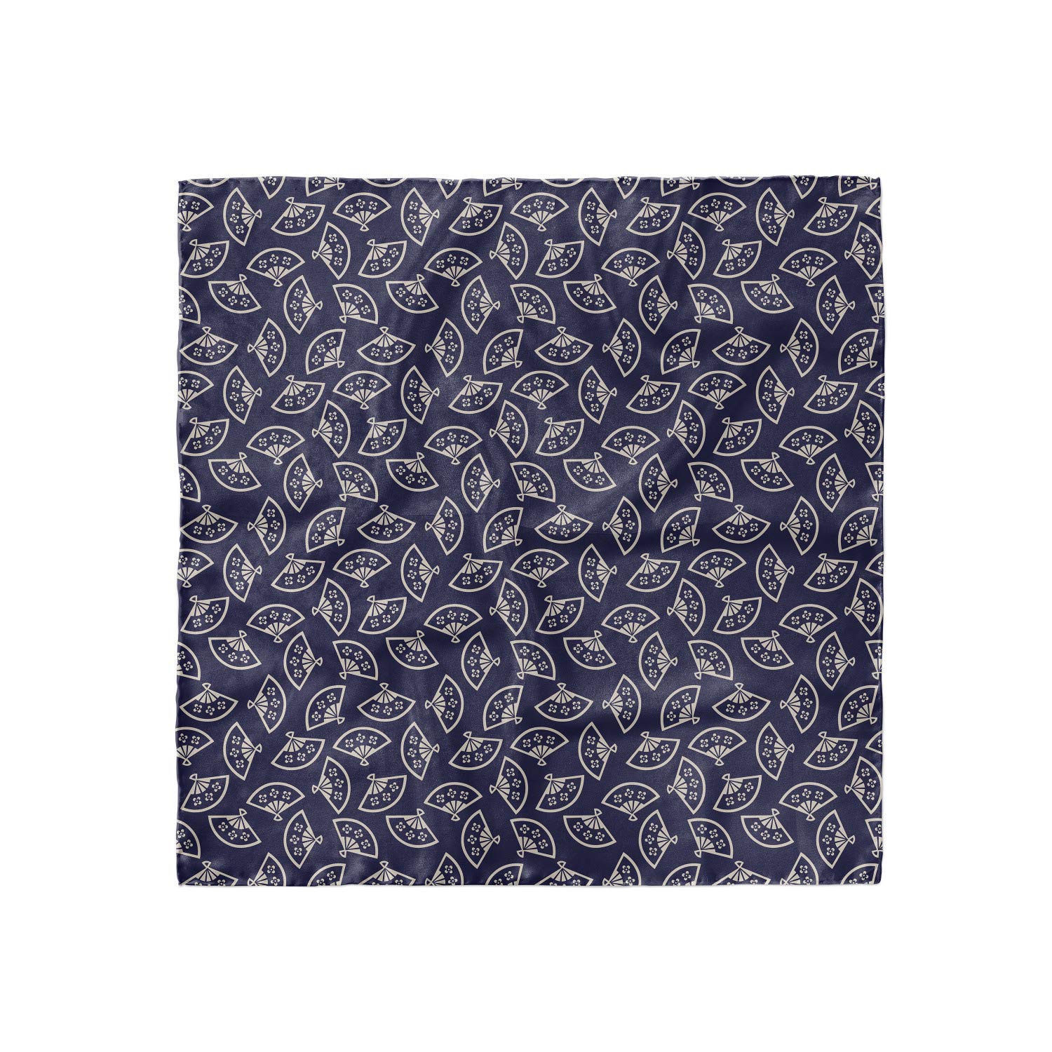 Ambesonne Geometric Print Head Scarf - Stylish Fan Pattern Hair Wrap for Women - Perfect for Beach, Yoga, Travel & Fashion Accessories