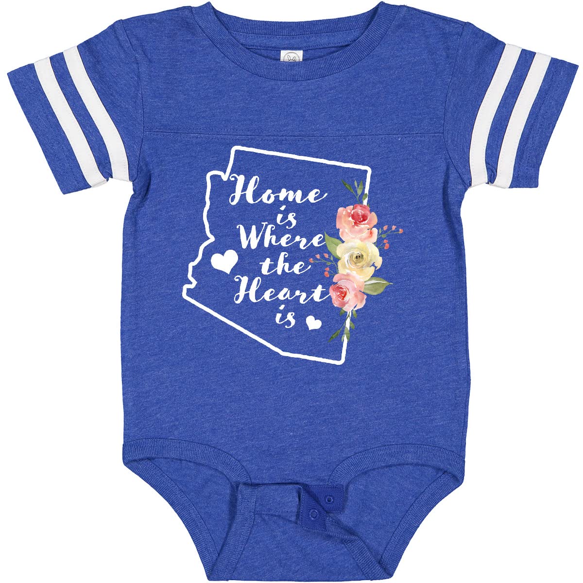 Inktastic Arizona Home is Where The Heart is Watercolor Baby Bodysuit - Soft Cotton Onesie for Newborns & Infants, Perfect for Family Photos, Holidays & Everyday Wear