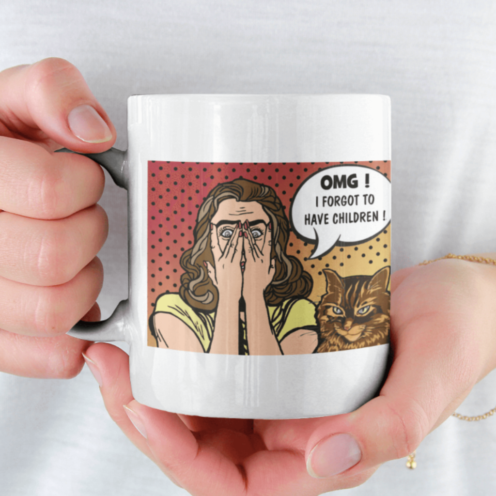 Funny Cat Mug - 'OMG! I Forgot to Have Children' Novelty Coffee Cup - Perfect Gift for Cat Lovers & Humor - Great for Home, Office or Gag Gifts