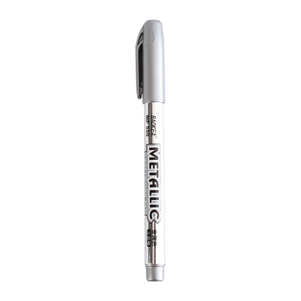 Premium Gold & Silver Metallic Permanent Markers - Medium Point B2P Pens for DIY, Scrapbooking, Office & Stationery - Perfect for Gift Wrapping, Labeling & Creative Projects