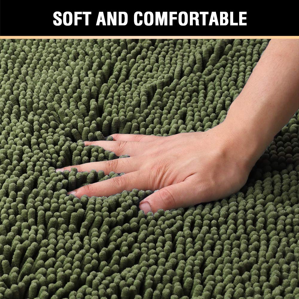 Non-Slip Extra Thick Chenille Bath Mat 17