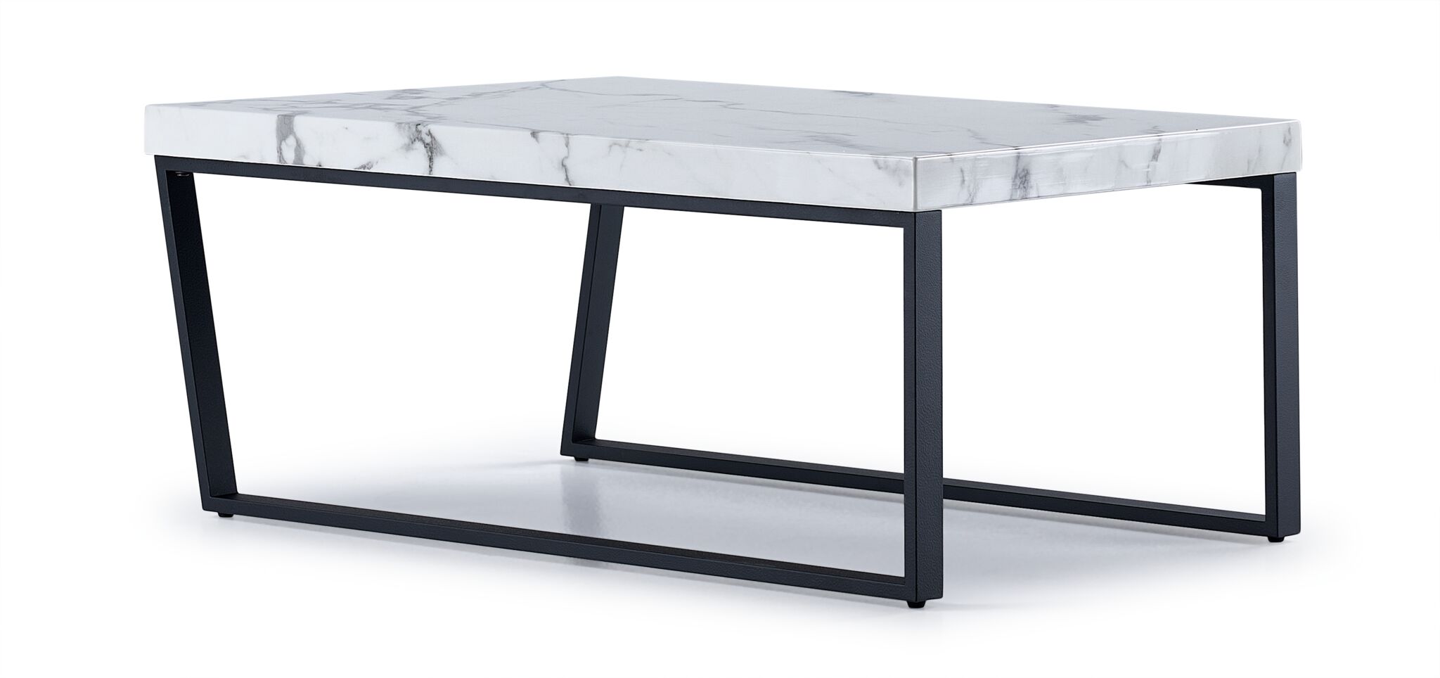 Cora 56-Inch Coffee Table and End Table Set - Modern Living Room Furniture in White, Black & Grey - Perfect for Small Spaces, Apartments & Home Decor