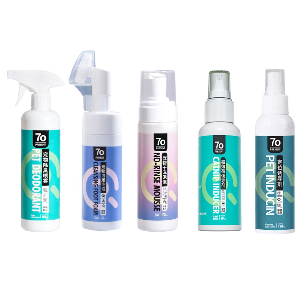 7O Pet Foot Cleaning Foam & Deodorant - No Rinse Mousse Cleanser with Inducer Spray for Dogs & Cats | Perfect for Post-Walk Paw Cleaning & Odor Control