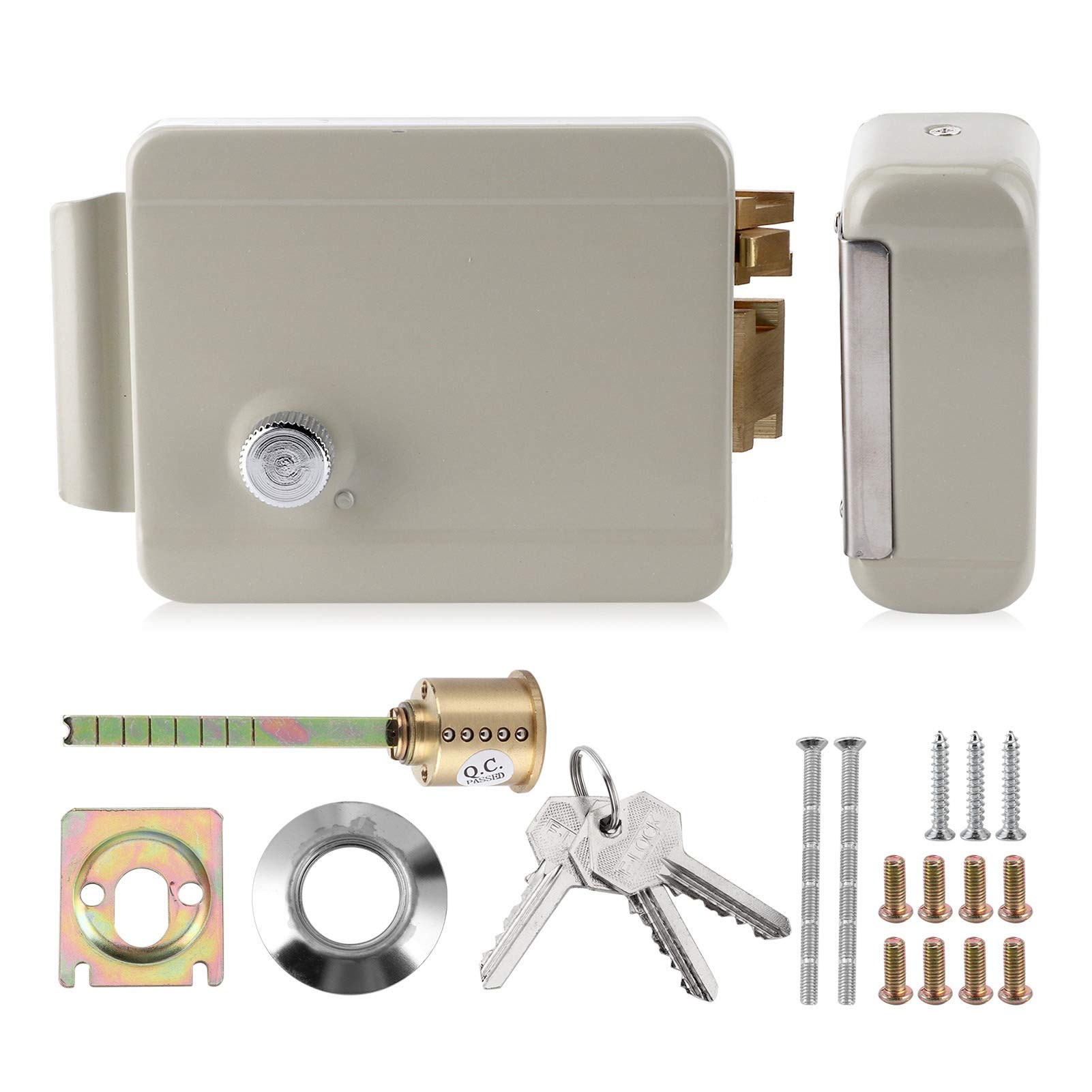 9-12V Electric Door Strike Lock - 2 Wire Electromagnetic Security Lock for Access Control Systems | Smart Home, Office & Gate Security | Compatible with Doorbell & Antitheft Systems