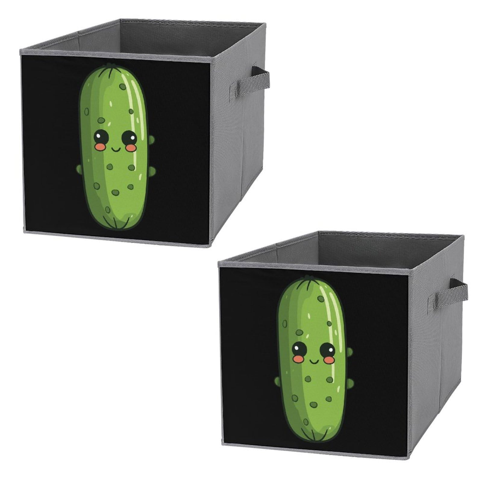 Foldable Storage Cubes with Handles - 2PCS for Pickle Cucumbers & Organizing