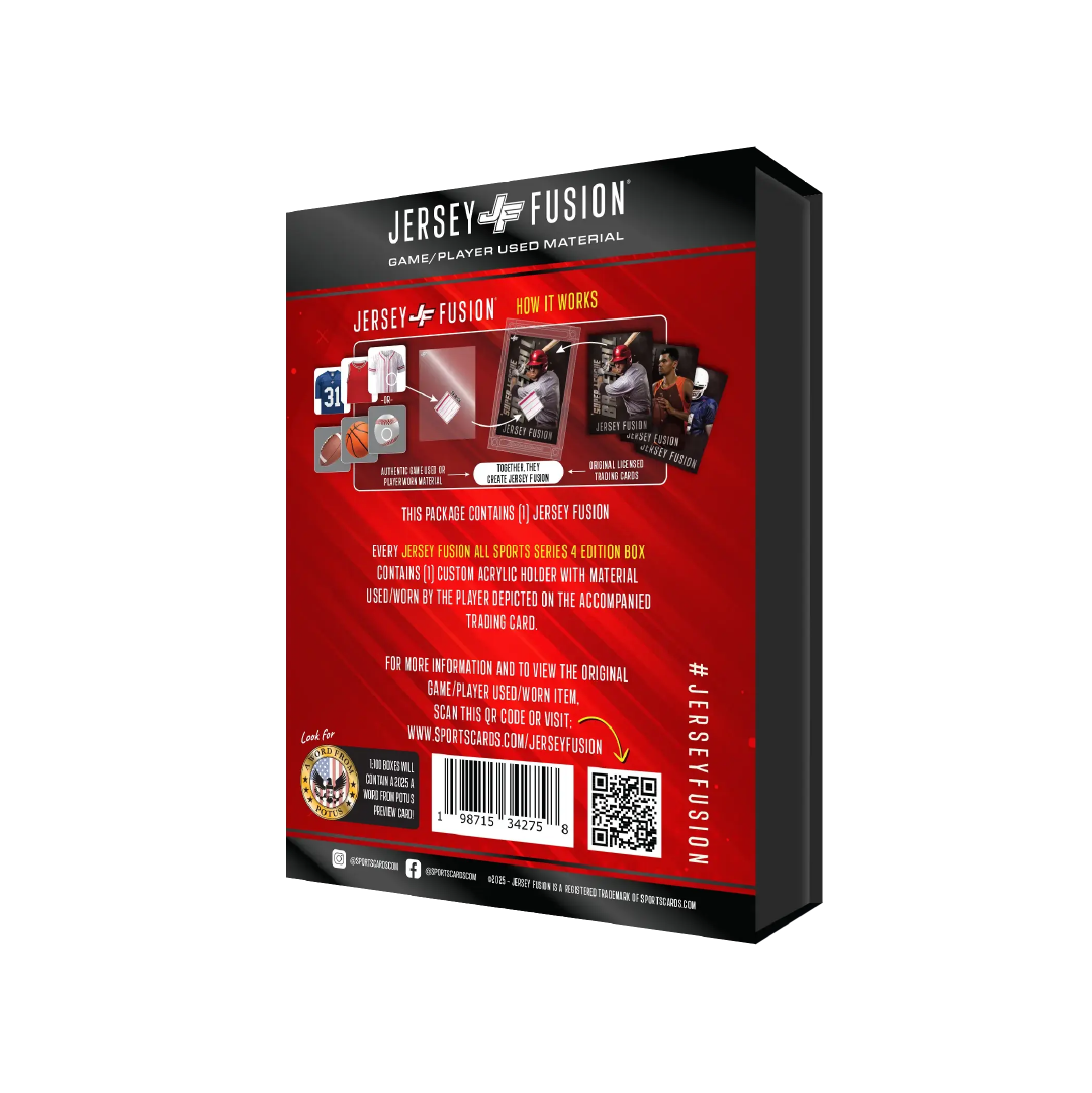 Jersey Fusion All Sports Edition Series 4 Sealed Box - Premium Collectible Sports Jerseys for Baseball, Basketball & Football - Perfect for Display, Gifting & Memorabilia Collection
