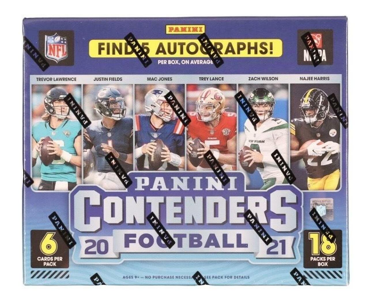 2021 Panini Contenders Football Hobby Box - Authentic NFL Trading Cards for Collectors & Investors - Perfect for Sports Memorabilia Collections & Fantasy Football Fans