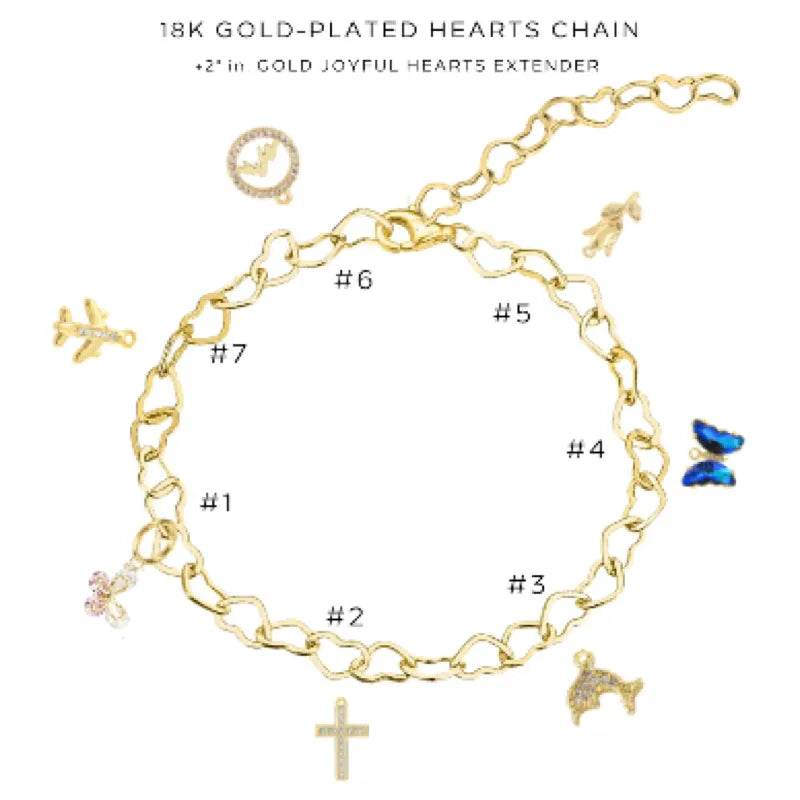 Elegant Charm Bracelet with Assorted Charms - Perfect for Gifts, Parties & Everyday Wear | $56.00