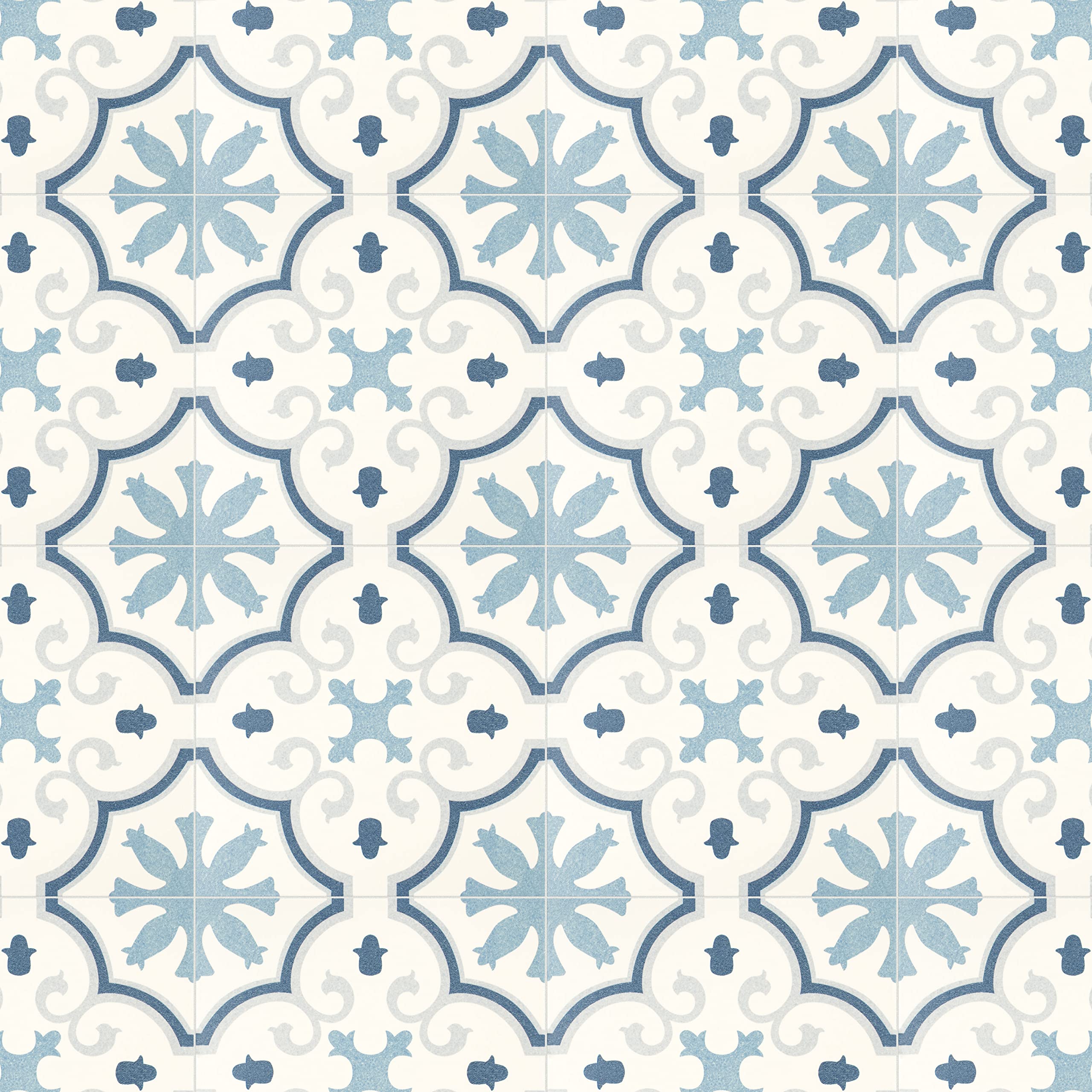Merola Tile Monteca Blue 9.75x9.75 Inch Porcelain Floor & Wall Tile - Perfect for Bathroom, Kitchen & Backsplash Renovations
