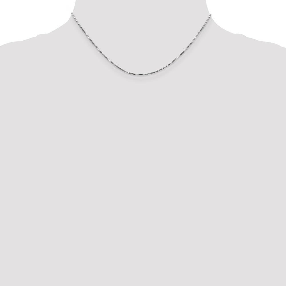 14K White Gold Box Chain Necklace - 0.9mm Durable & Elegant Jewelry for Women, Perfect for Everyday Wear, Gifts & Special Occasions