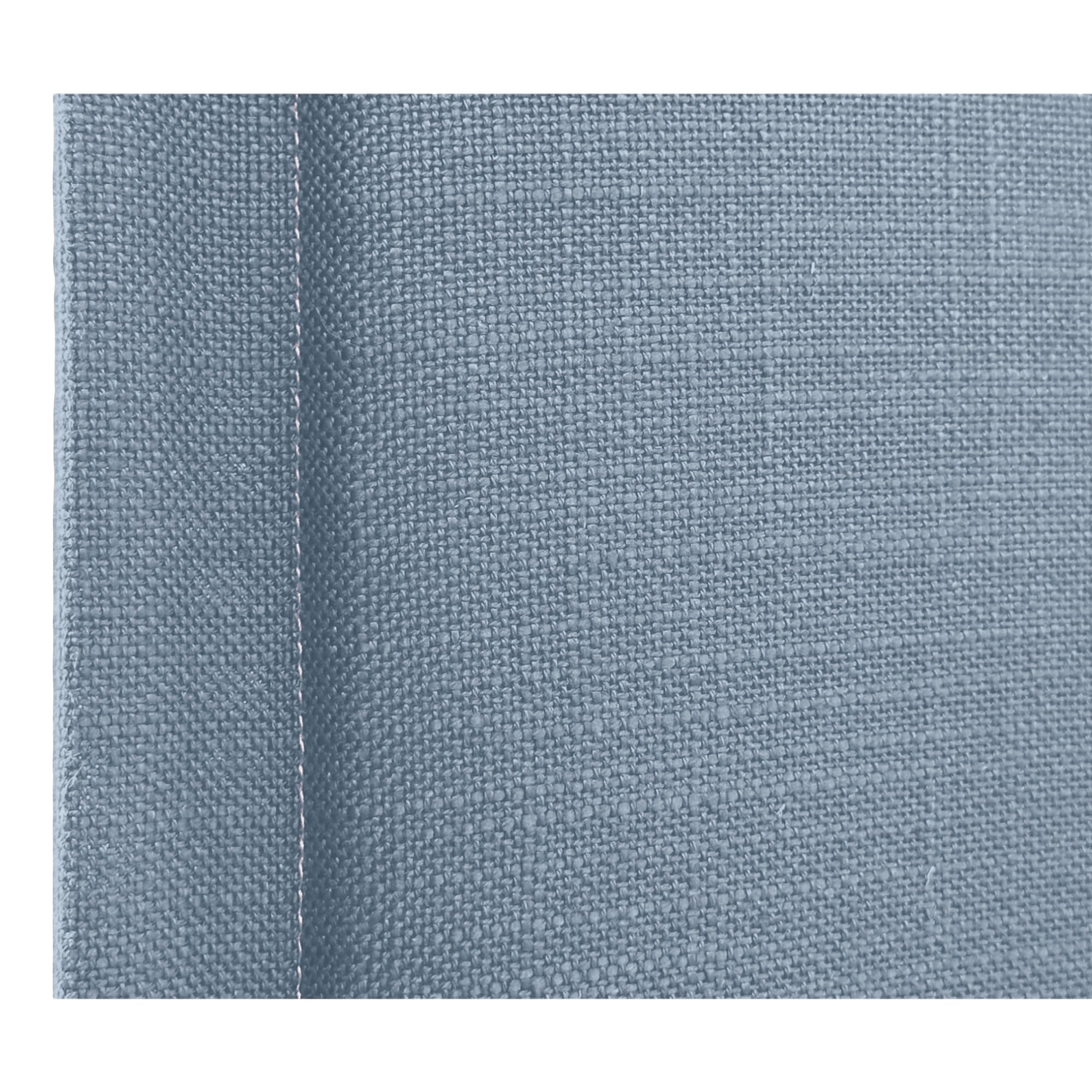 DHOME Natural Linen Upholstered Bed Frame with Floor-Length Skirt & 8cm Thick Headboard - Modern Bedroom Furniture (Blue, 150cm/Queen Size) for Contemporary Home Decor & Guest Room Styling
