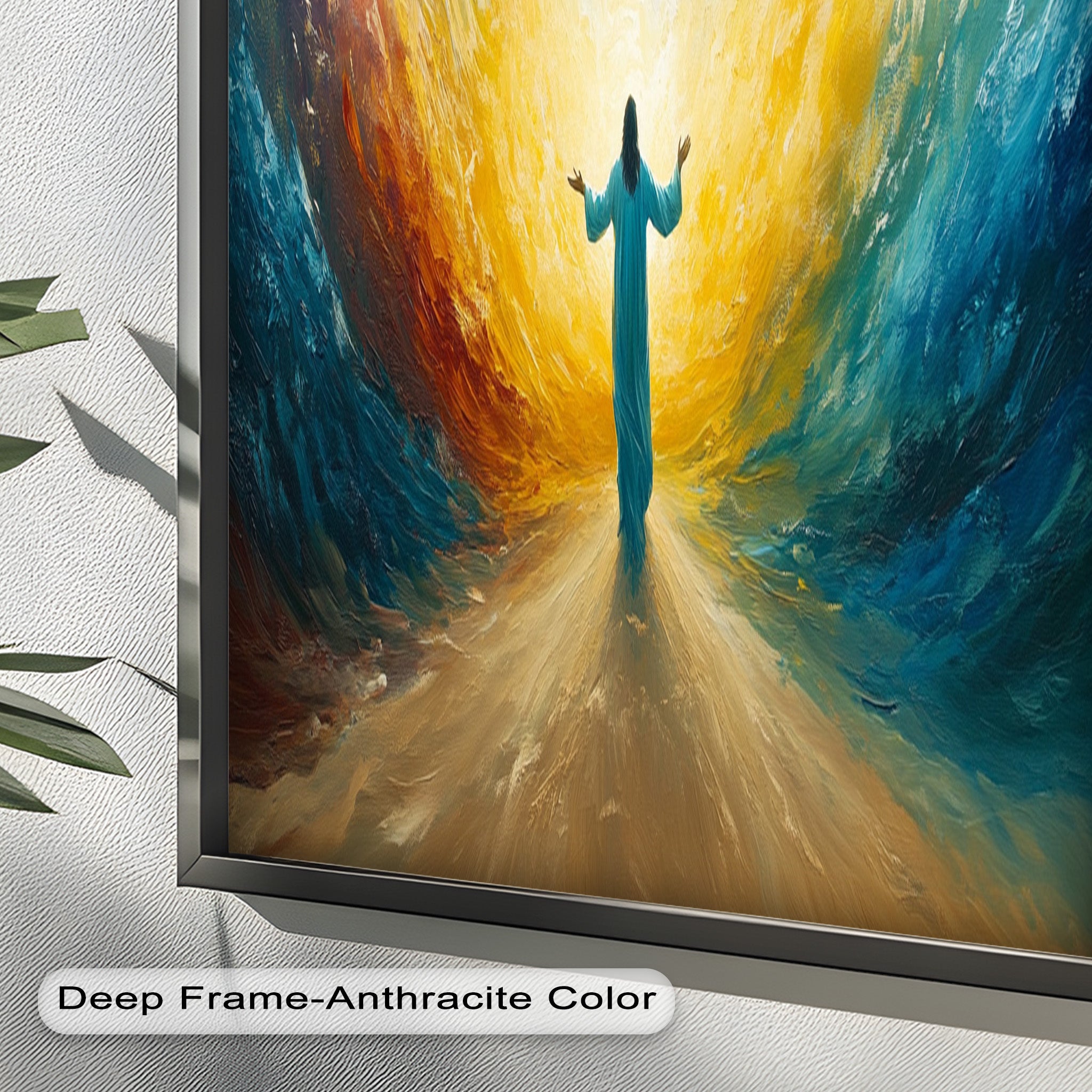 1 Corinthians 13:13 Faith Hope Love Bible Verse Oil Painting - Christian Home Decor, Church Wall Art, Inspirational Gift for Weddings & Baptisms