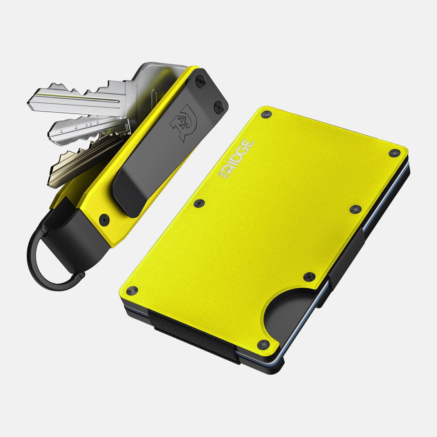 Ridge Daily Driver Kit - Hyper Lime | Slim RFID Blocking Wallet with Money Clip | Perfect for Everyday Carry, Travel & Minimalist Lifestyle