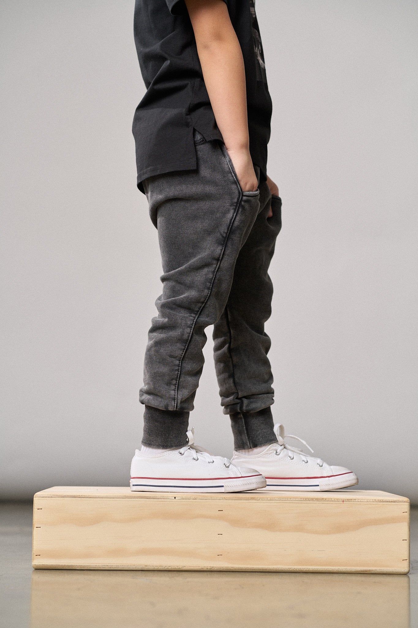 Acid Wash Jogger Pants for Men & Women - Black Distressed Casual Sweatpants | Lounge, Gym, Streetwear Fashion