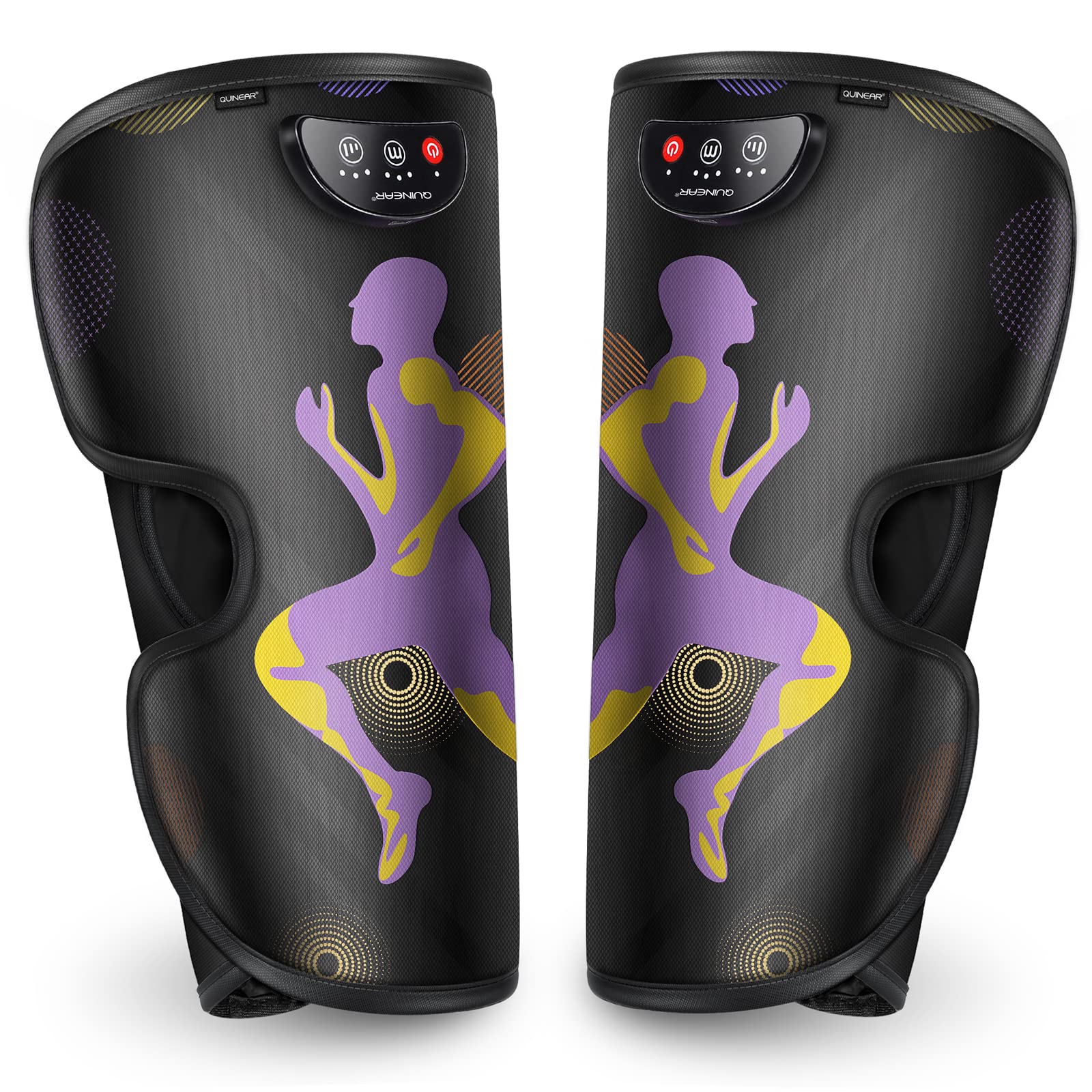 QUINEAR Cordless Air Compression Leg Massager for Circulation & Pain Relief - Rechargeable Calf Massager for Women & Men - Ideal Gift for Mom & Dad (FSA/HSA Eligible) - Perfect for Home Use, Office Relaxation & Post-Workout Recovery