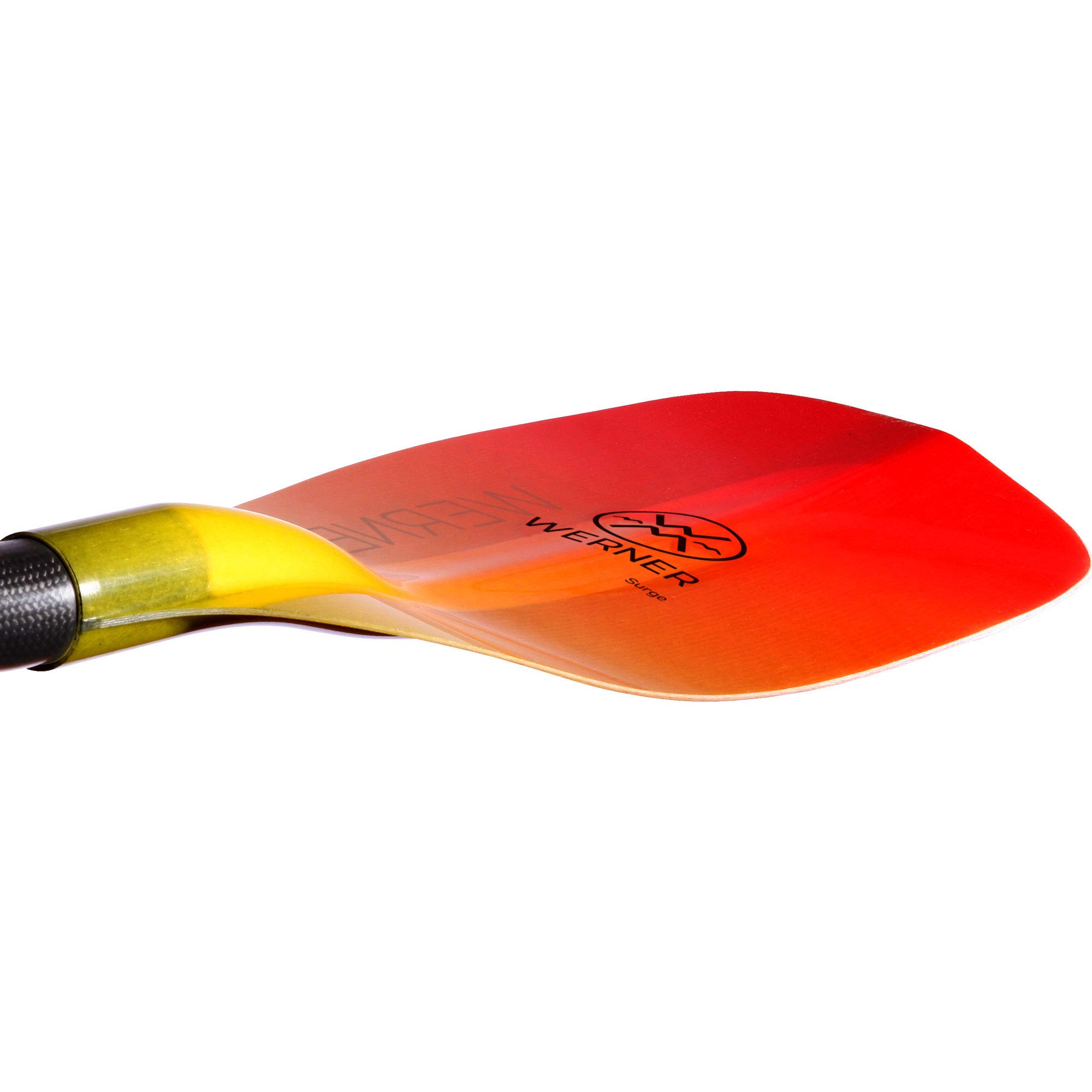 Werner Surge Fiberglass 4-Piece Whitewater Kayak Paddle - Lightweight & Durable for Kayaking, Canoeing & Whitewater Rafting Adventures