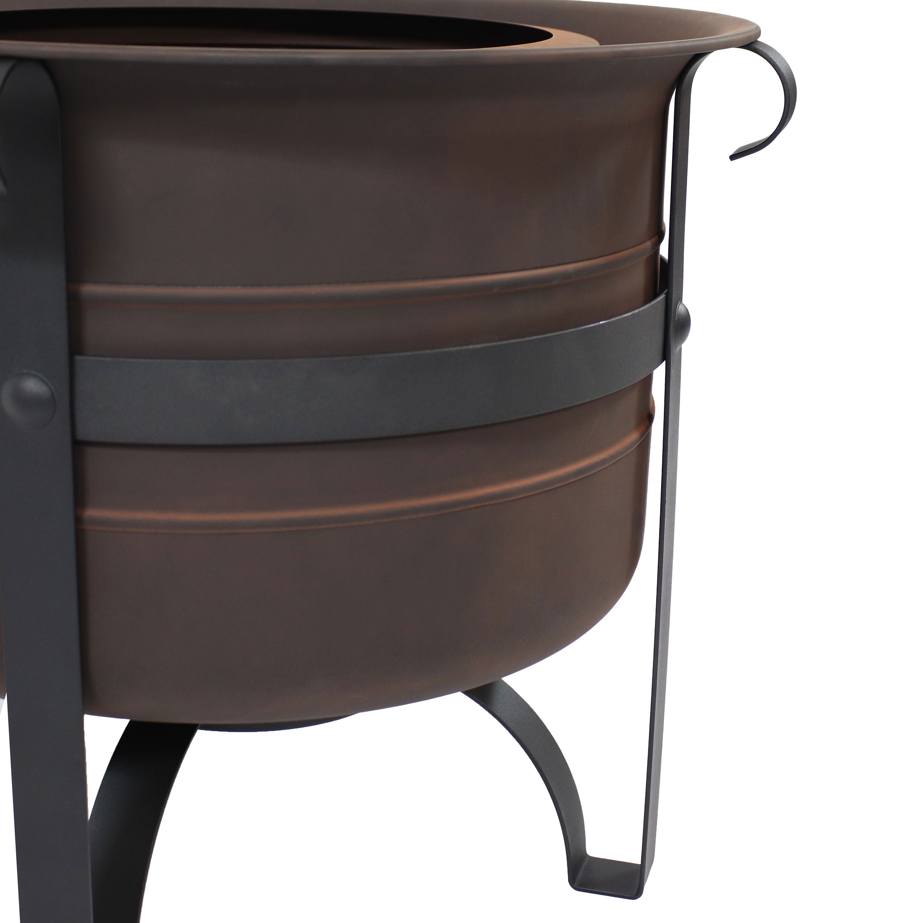 Sunnydaze Cauldron Style 23-Inch Outdoor Smokeless Fire Pit - Perfect for Backyard Gatherings, Camping & Patio Relaxation