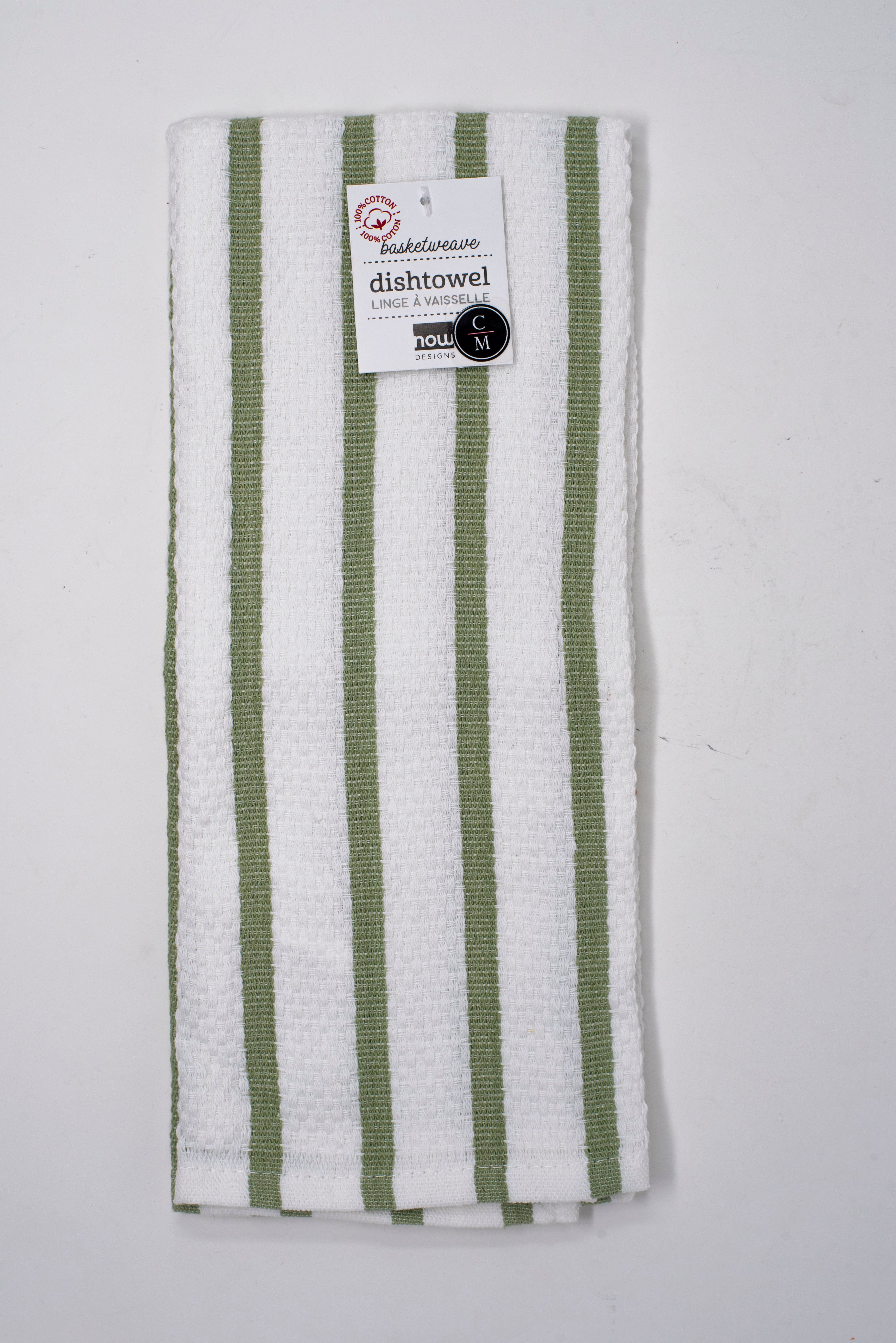 Premium Cotton Basketweave Dish Towels - Absorbent & Durable Kitchen Towels for Drying Dishes, Hands & Countertops | Ideal for Everyday Use, Hosting & Gift Giving