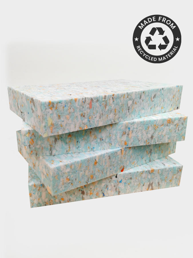 Eco-Friendly Recycled Chip Foam Yoga Blocks (4 Pack) - Non-Slip Support for Yoga, Pilates, Meditation & Home Workouts - Ideal for Beginners & Advanced Practitioners