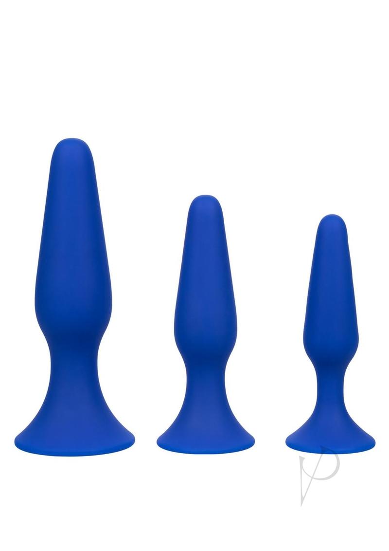 Premium Admiral Anal Trainer Kit - Blue - Gentle Beginner to Advanced Butt Plug Set for Safe & Comfortable Anal Play - Perfect for Couples & Solo Use in the Bedroom