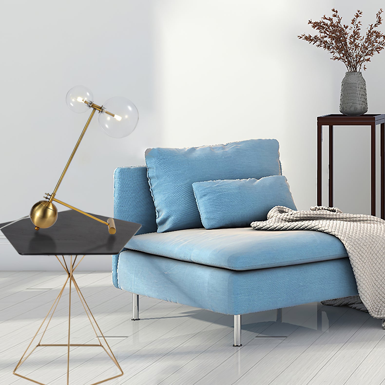 Elegant Gold Pearl Table Lamp - Modern Bedside & Living Room Lighting for Home Decor