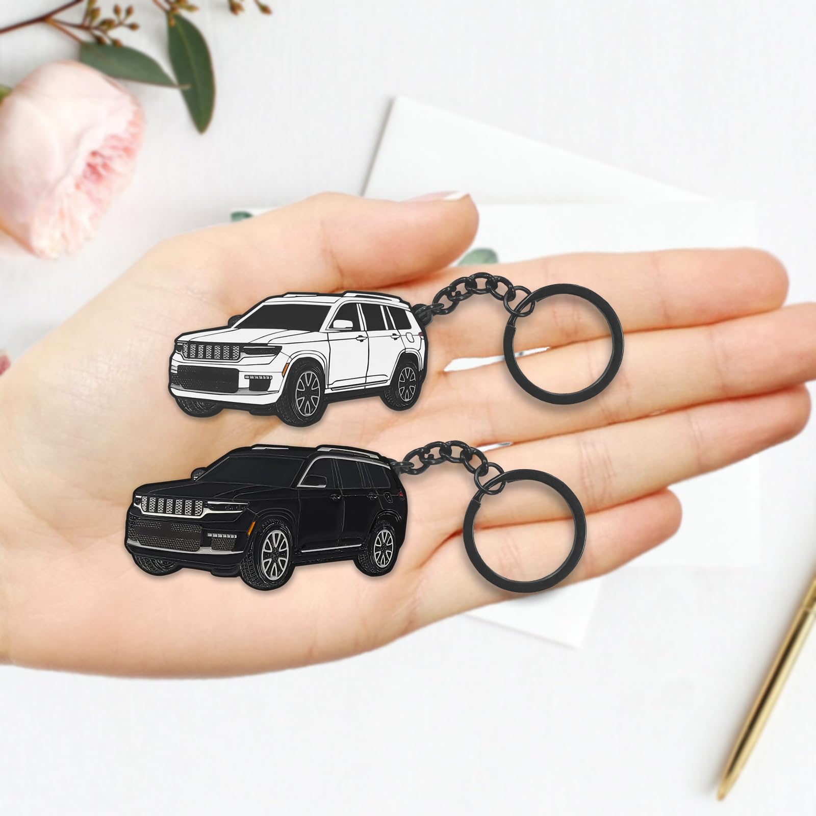 Jeep Grand Cherokee Keychain - Durable Metal Key Accessories for 2011-2022 Models | Perfect Gift for Jeep Lovers & Car Enthusiasts