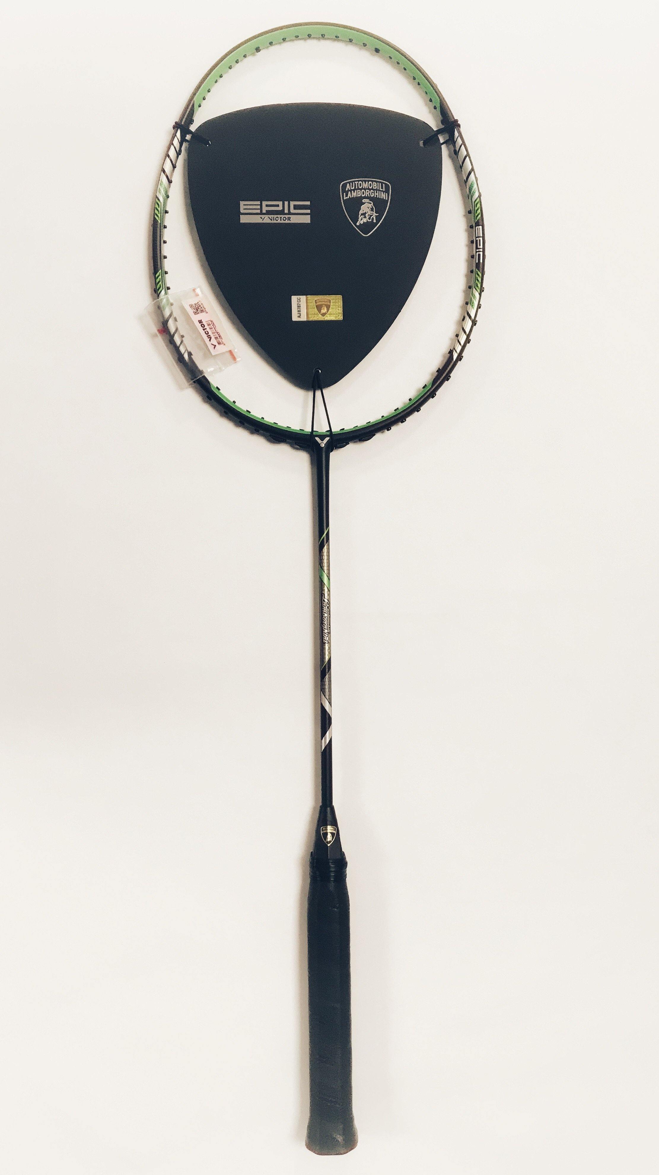 Victor EPIC Lamborghini Special Edition Unstrung Badminton Racket - Professional Carbon Fiber Badminton Racquet for Advanced Players - Perfect for Tournaments & Training Sessions