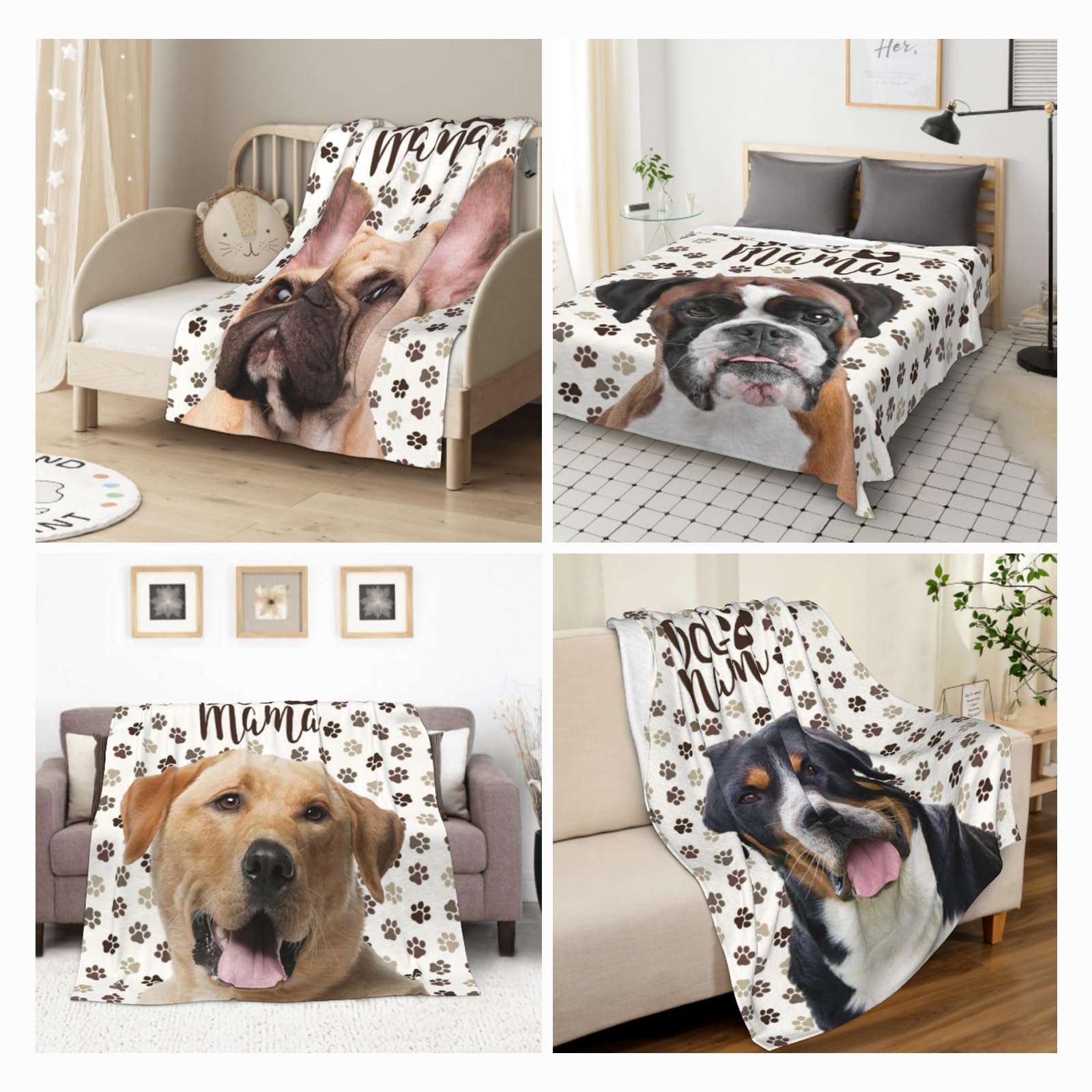 Premium Rhodesian Ridgeback Dog Blanket - Ultra Soft Sherpa Throw with Custom Dog Portrait & Name - Personalized Memorial Gift for Pet Lovers - Perfect for Couch, Bed & Home Decor