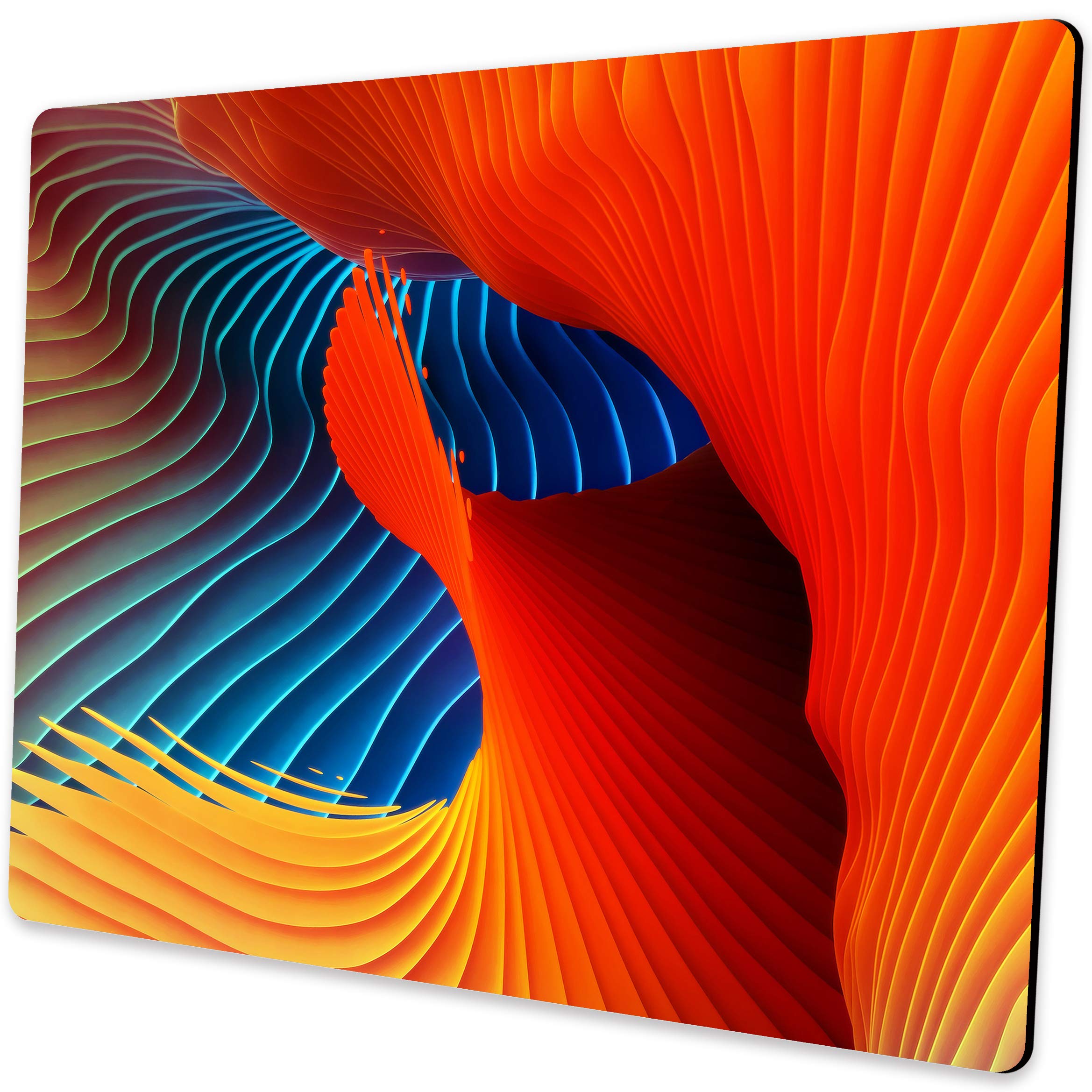 Colorful Abstract Lines Design Non-Slip Rubber Mouse Pad - Personalized Small Computer Mousepad for Office & Gaming Use