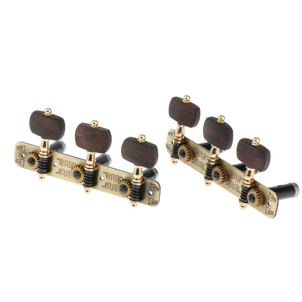 Premium Zinc Alloy Classical Guitar Tuners - 6-Piece Machine Head Set with Steel Pegs for Precise Tuning | Perfect for Classical & Acoustic Guitars, Music Performances & Studio Recordings
