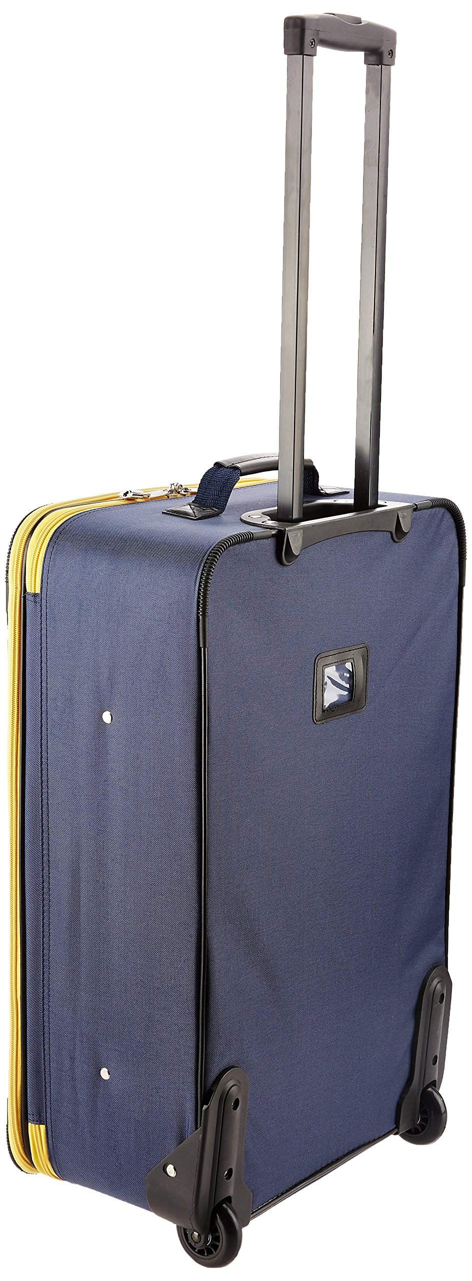 Rockland Journey Softside Expandable Upright Luggage Set - 4-Piece (14/19/24/28 Inch) Navy Blue Suitcase for Travel, Business Trips & Family Vacations