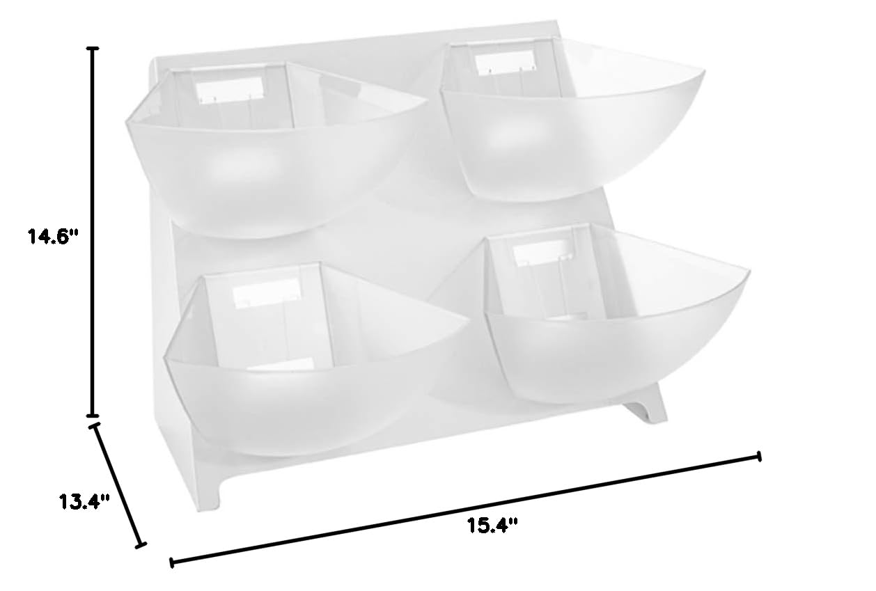 Premium Stainless Steel Coffee & Condiment Organizer Caddy - 15.5