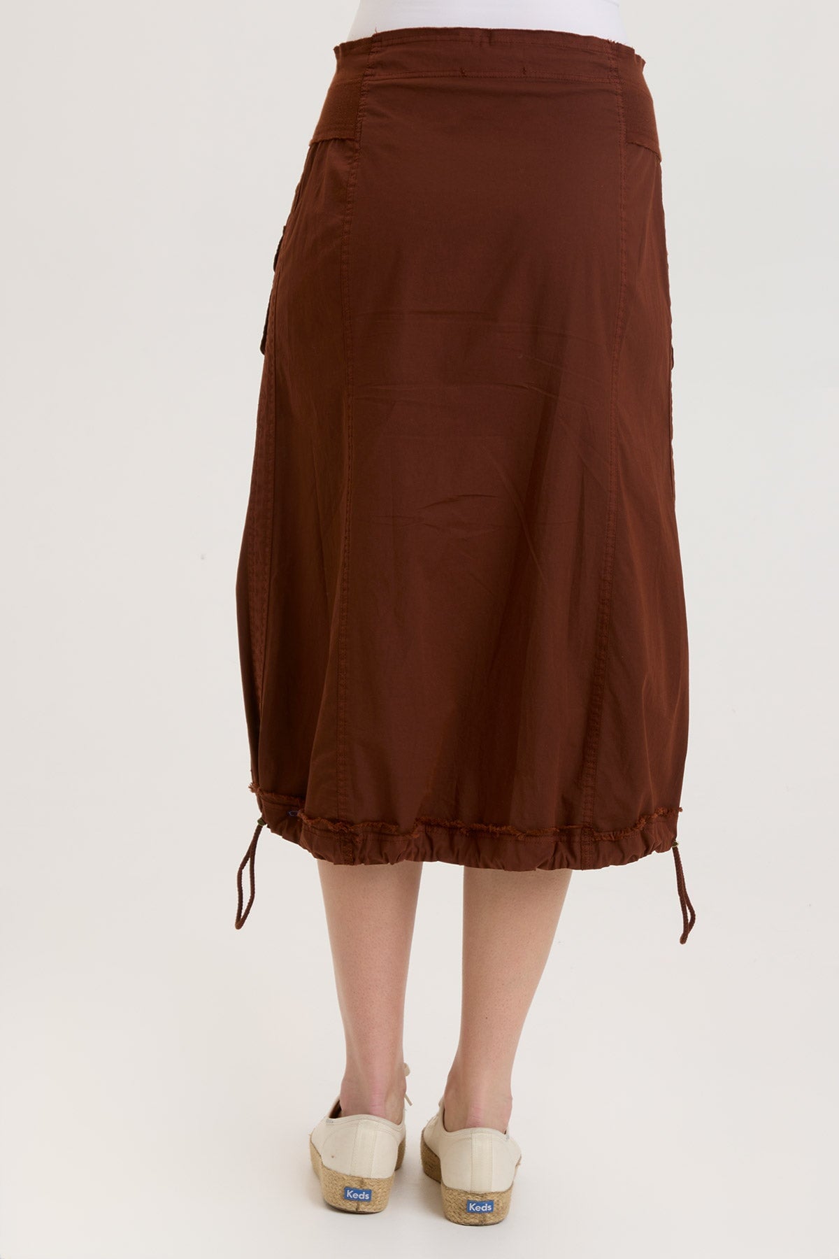 Mayze Skirt in French Roast Pigment - Stylish Women's Midi Skirt for Casual Wear & Office Outfits