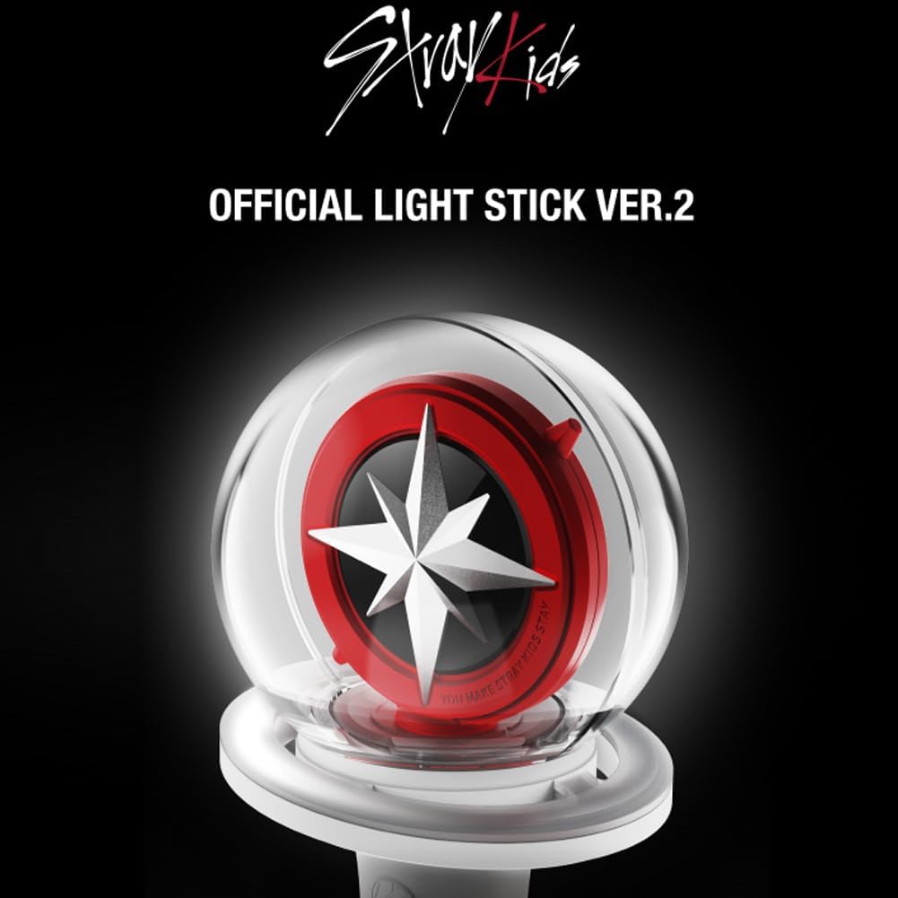 Stray Kids Official Lightstick Ver 2 - Kpop Merch & Concert Accessories | Perfect for Kpop Concerts, Fan Meetings & Collection Display