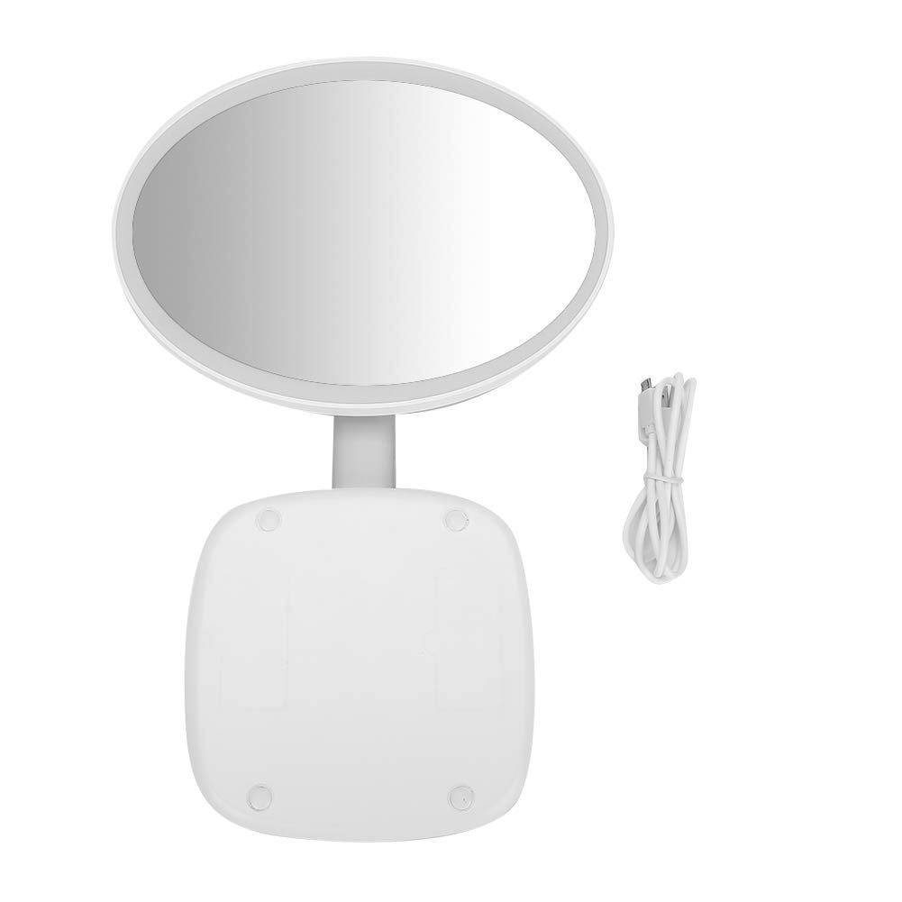 Wireless Charging LED Makeup Mirror with Adjustable Light - Portable Vanity Mirror for Home, Travel, and Professional Makeup Application