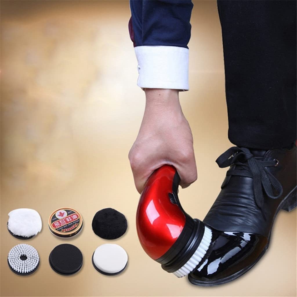 Electric Shoe Shine Kit - Portable Handheld Automatic Shoe Polisher for Shoes, Bags & Sofa | Quick & Easy Shoe Cleaning | Perfect for Home, Office & Travel (Color: A)
