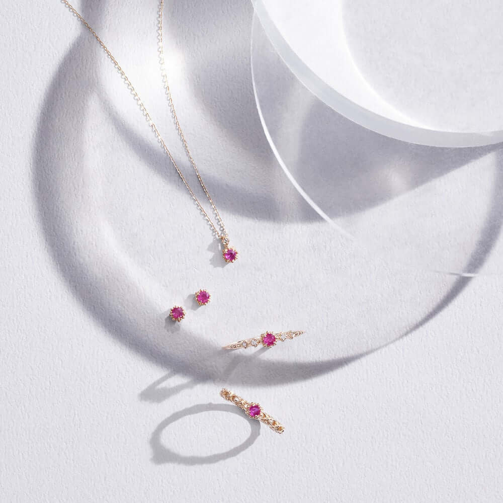 Luxury Red Ruby Gemstone Necklace for Women | 18K Gold Plated Elegant Jewelry Gift | Perfect for Weddings, Anniversaries & Special Occasions