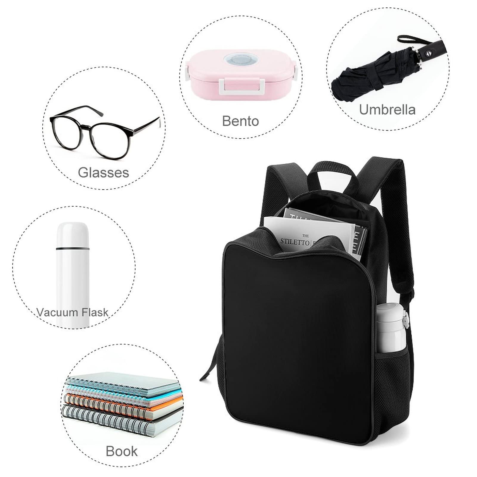 Custom Backpack and Lunch Box Set - Personalized Photo Bookbag with Insulated Lunch Bag for Men & Women - Perfect for School, Work, Travel & Outdoor Activities