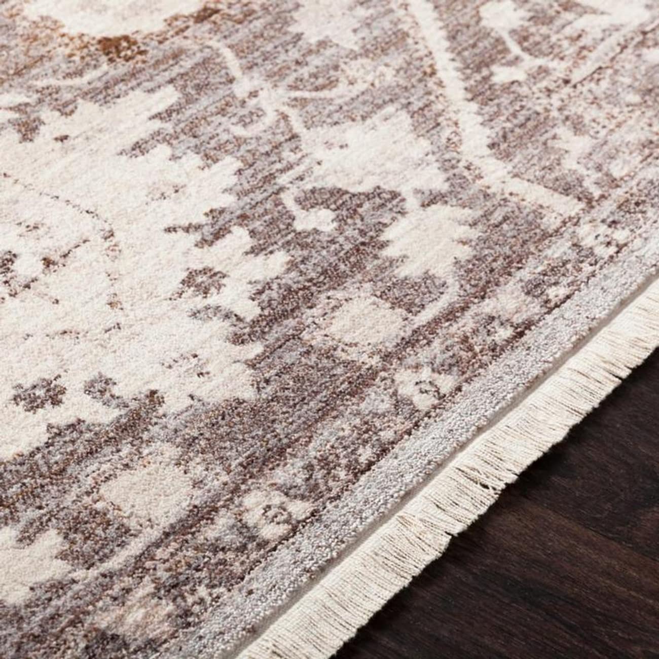 Mark&Day 3x5 Roubaix Traditional Dark Brown Area Rug - Soft & Durable Brown Beige Carpet for Living Room, Bedroom, Kitchen - Perfect for Home Decor & Cozy Spaces (2'7