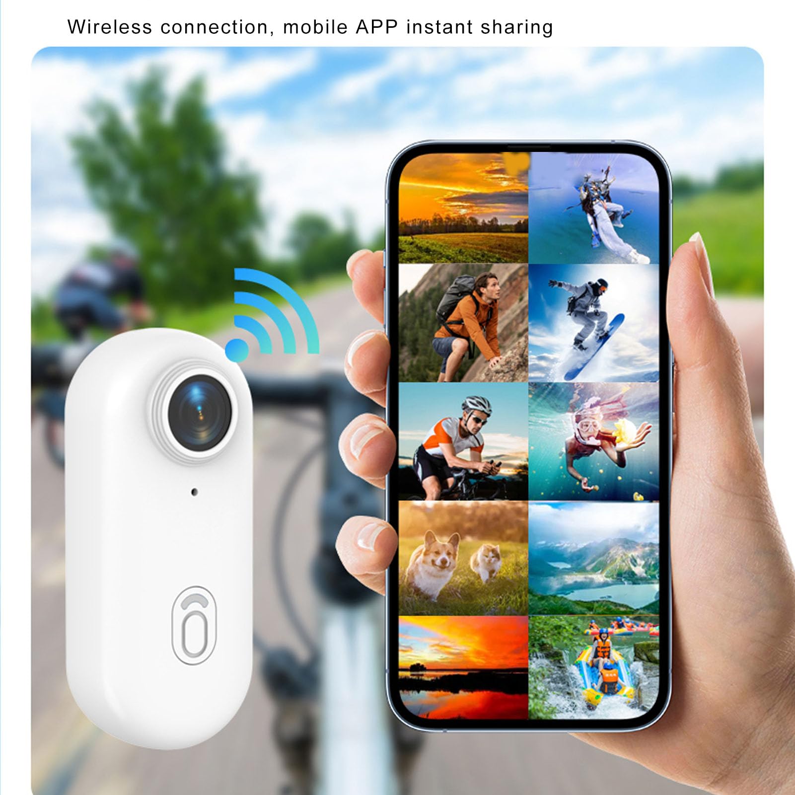4K Mini WiFi Action Camera - 8MP 120° Wide Angle, Magnetic Pet Collar & Underwater 98FT Waterproof, APP Control Wearable Body Camera for Diving, Cycling, Hiking & Outdoor Adventures