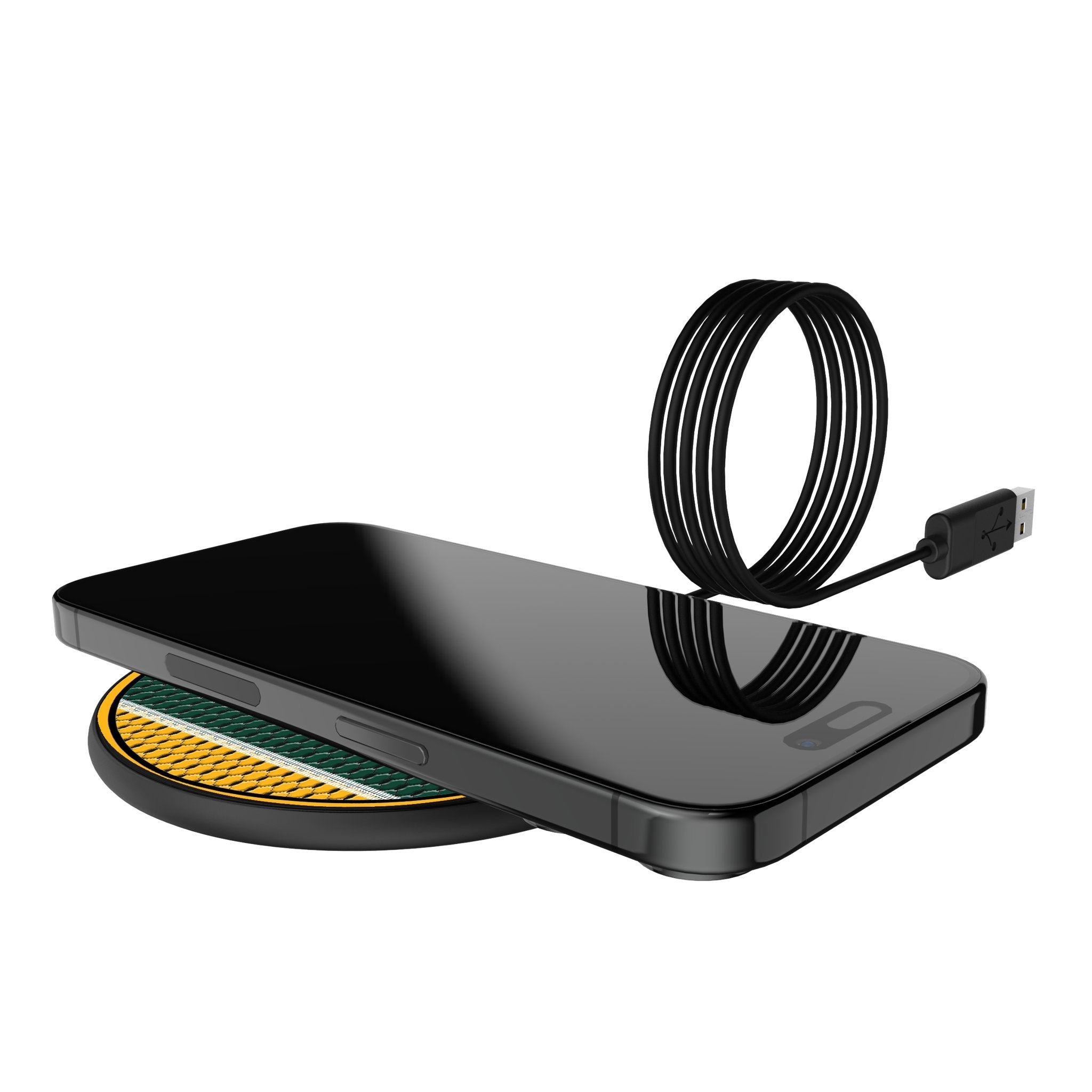 Baylor University Bears 15W Fast Wireless Charger - Compatible with iPhone, Samsung, AirPods - Perfect for Home, Office, and Dorm Room