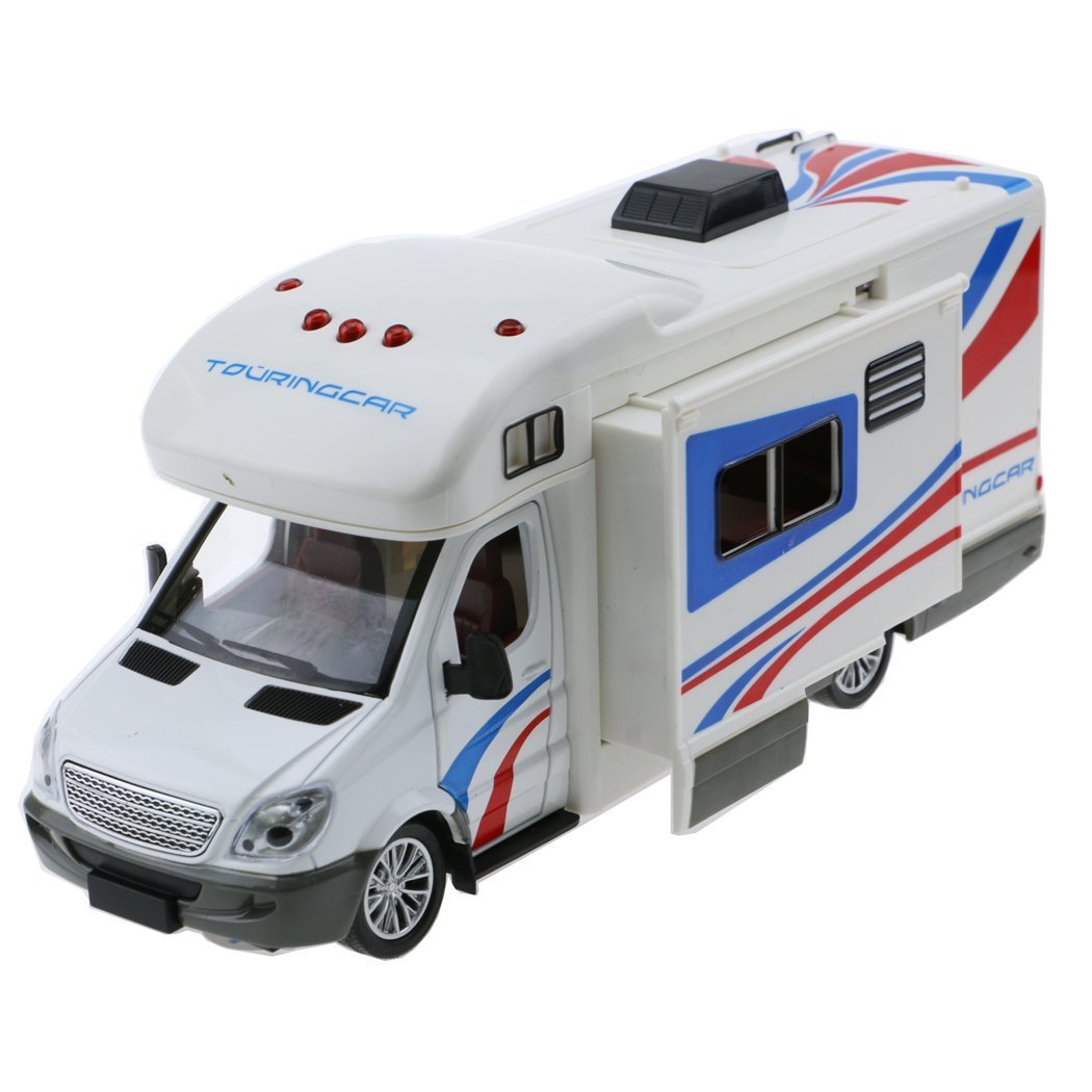 Micro Holiday Camper Van Toy for Kids - Miniature Motorhome Playset with Lights & Sounds - Perfect for Pretend Play, Travel Adventures & Birthday Gifts