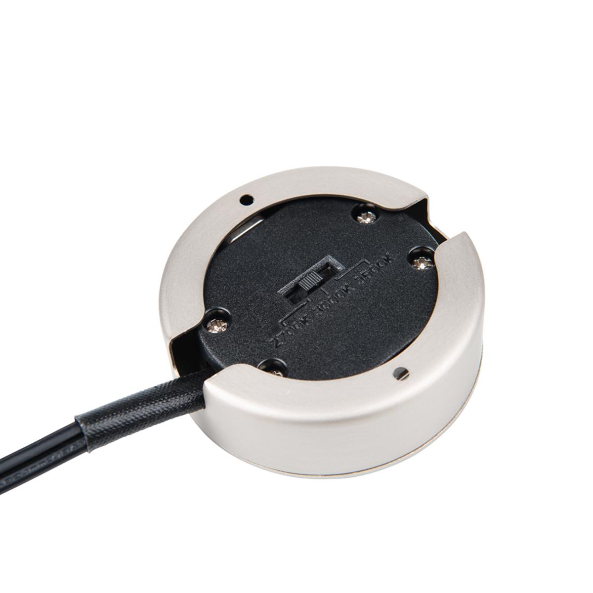 120V 3 Color Temperature LED Puck Light - 290 Lumens, Single Wire Installation, 2700K|3000K|3500K Adjustable, Black - Perfect for Under Cabinet Lighting, Closets & Staircases